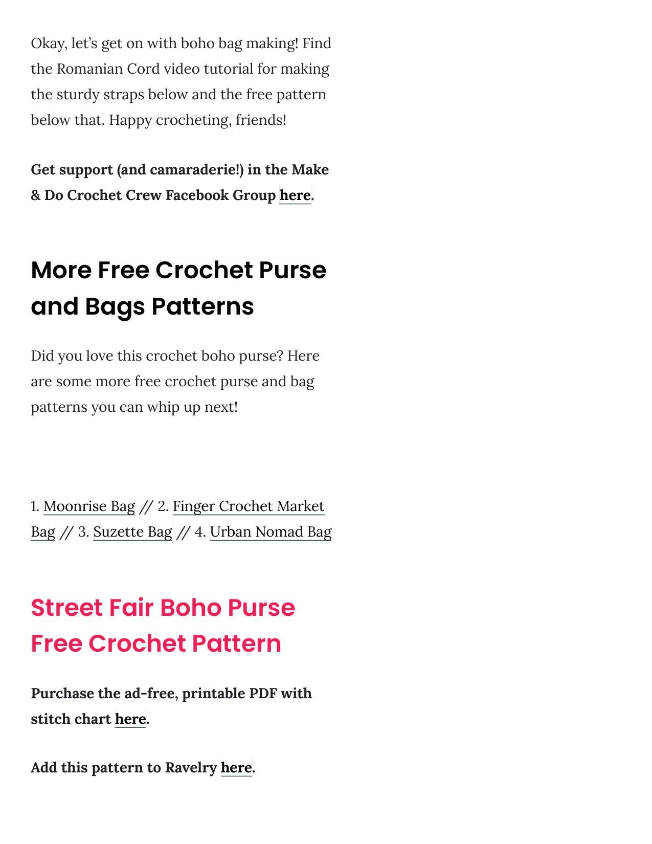 Street Fair Crochet Boho Purse – Free Pattern Tutorial