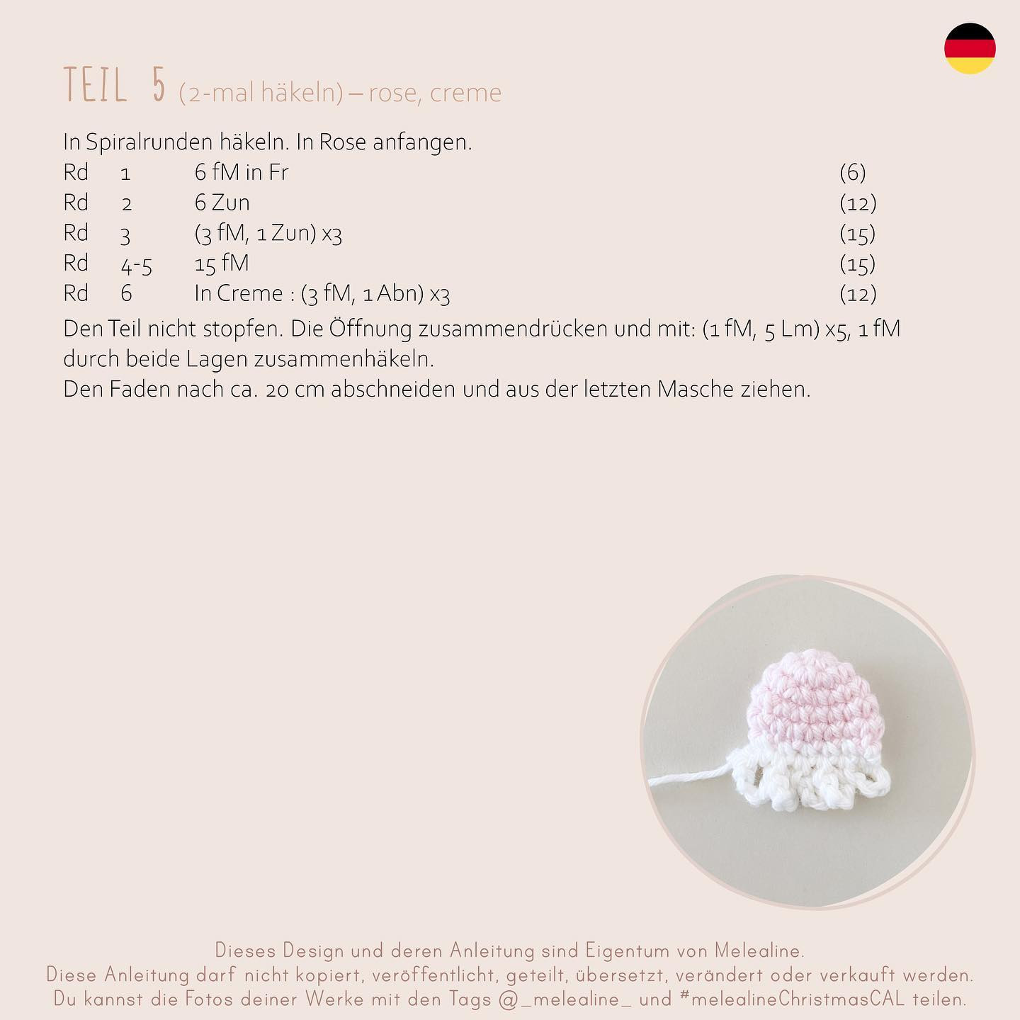 Summer Mystery CAL Part 5 - Free Crochet Amigurumi Pattern by Melealine