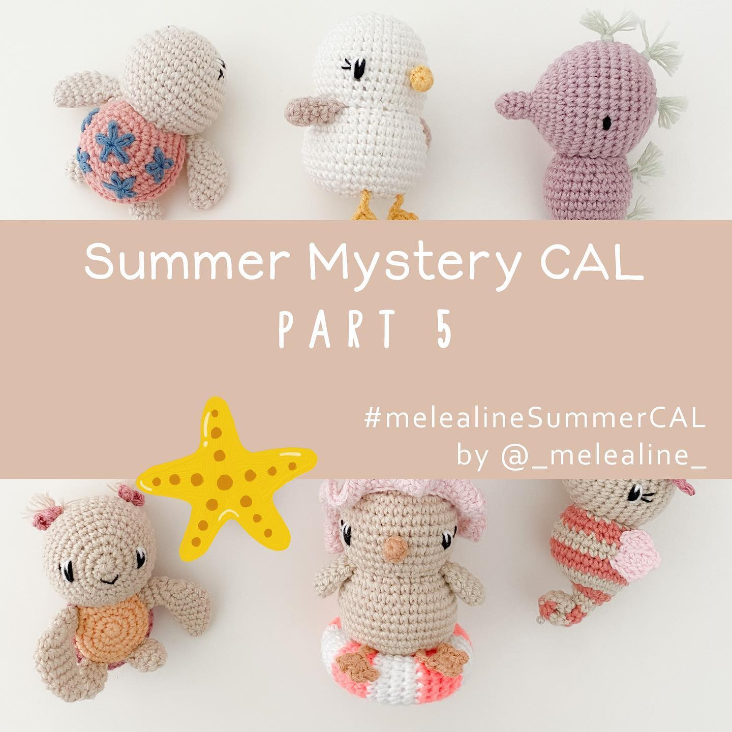 Summer Mystery CAL Part 5 - Free Crochet Amigurumi Pattern by Melealine