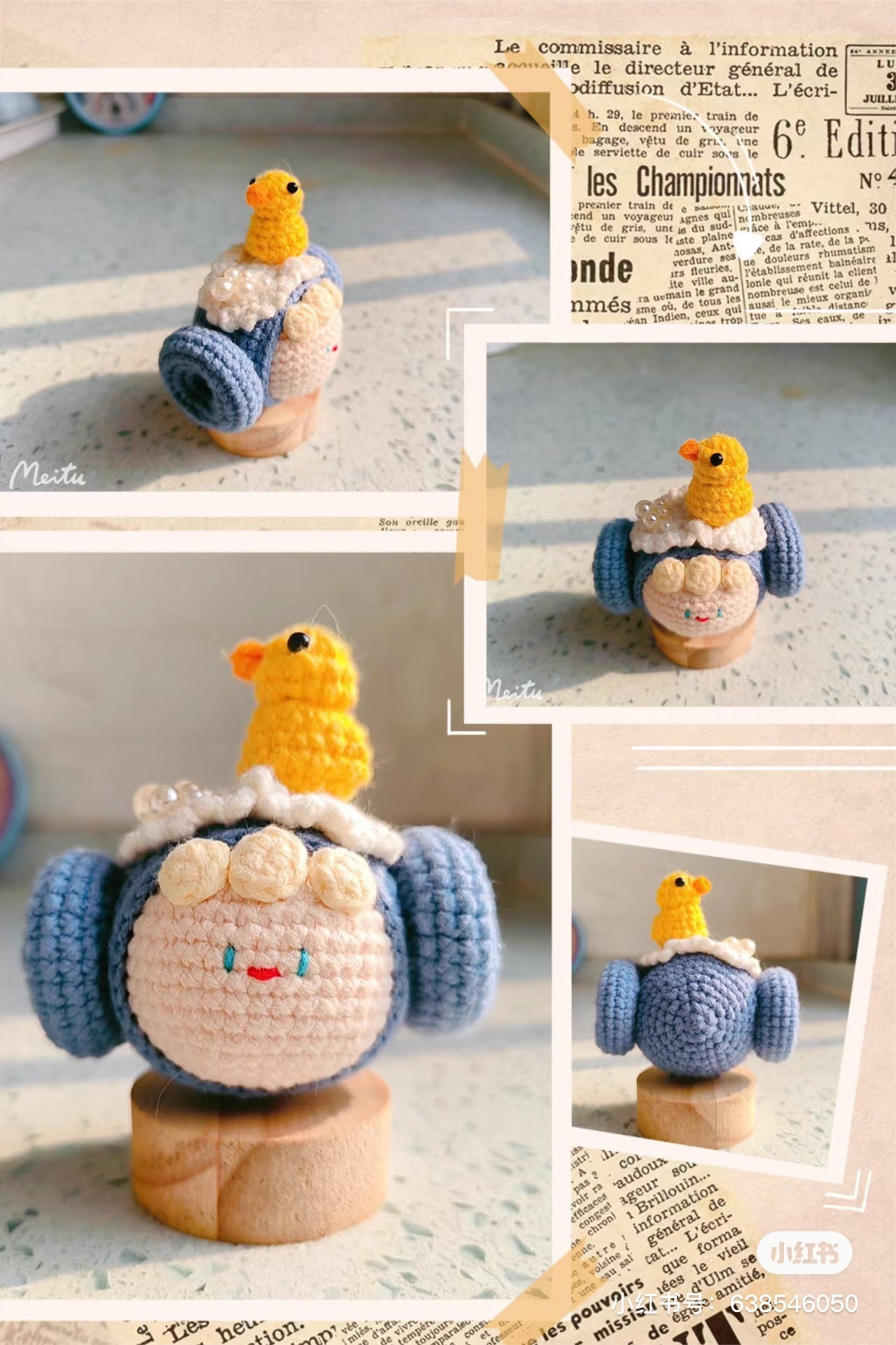 Summer Series Sauna Duck Amigurumi Crochet Pattern Chart