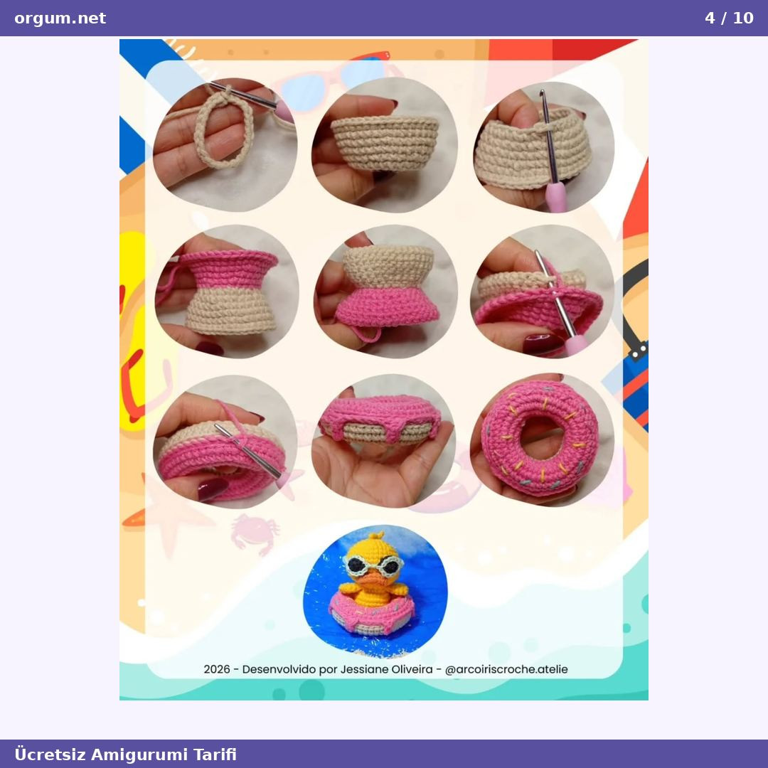 Sunny Yaz Ördeği Amigurumi Tarifi - Küçük Patik Motosiklet