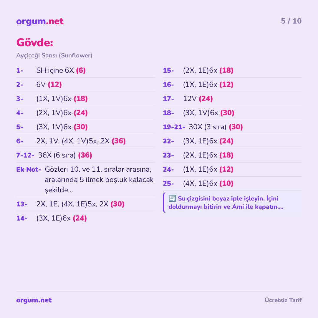 Sunny Yaz Ördeği Amigurumi Tarifi - Küçük Patik Motosiklet