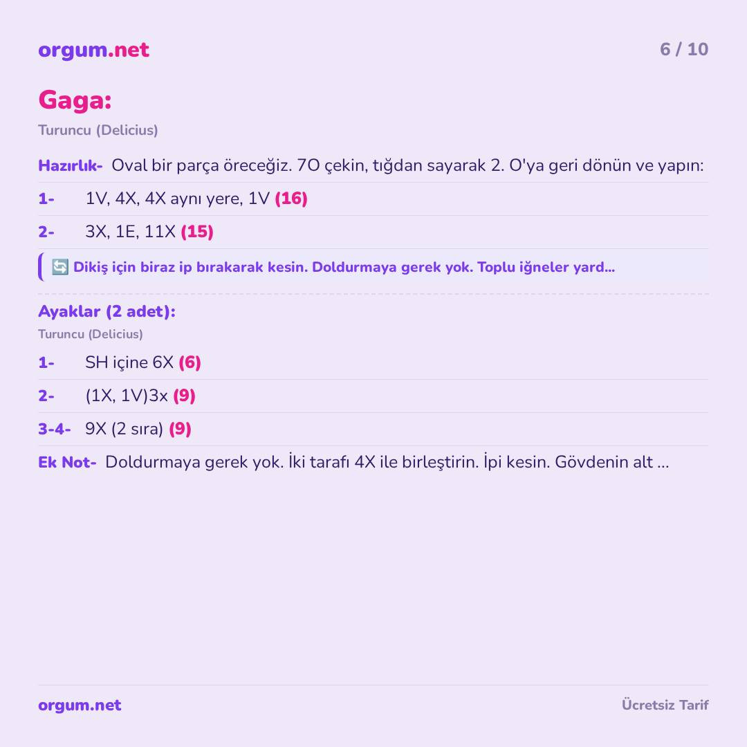 Sunny Yaz Ördeği Amigurumi Tarifi - Küçük Patik Motosiklet