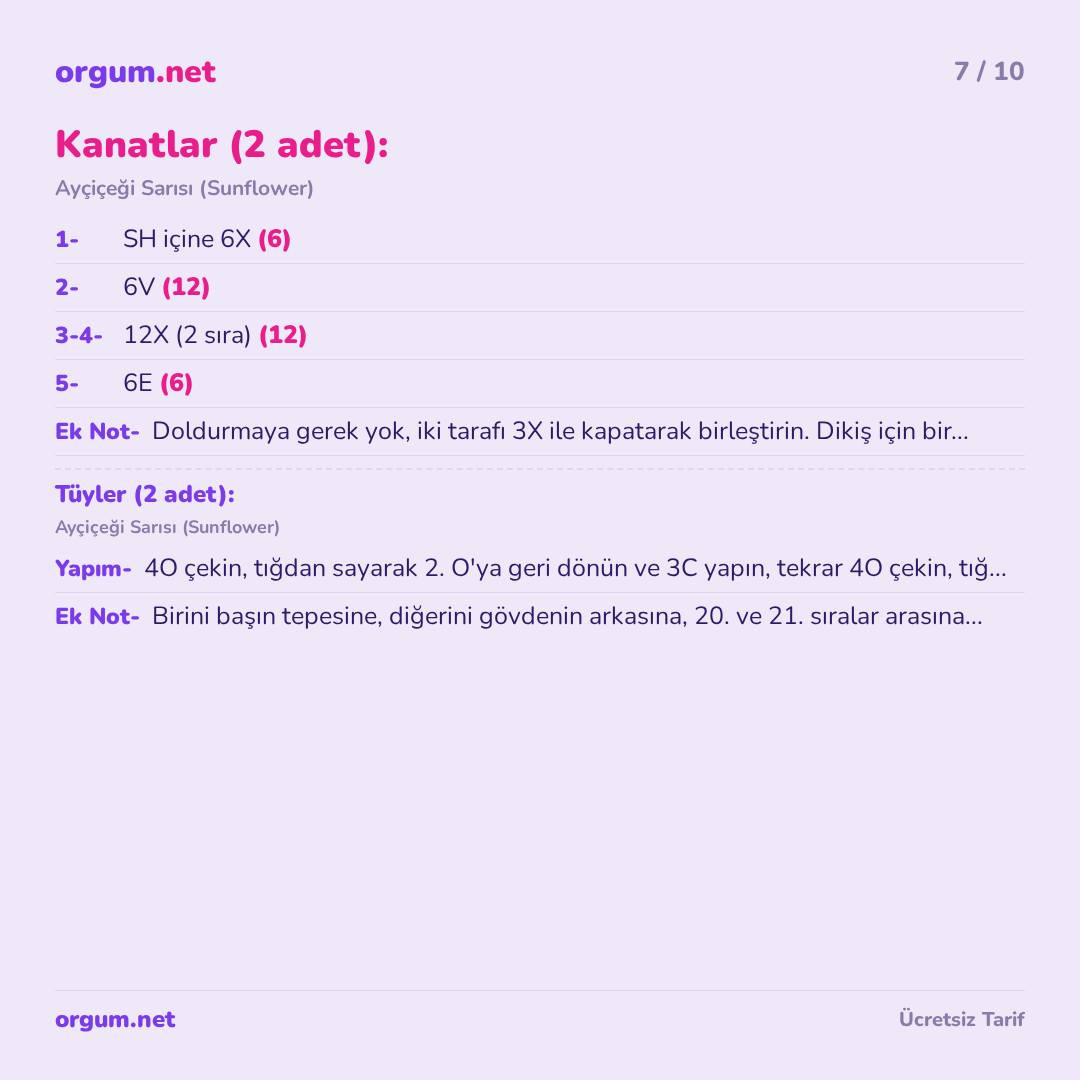 Sunny Yaz Ördeği Amigurumi Tarifi - Küçük Patik Motosiklet