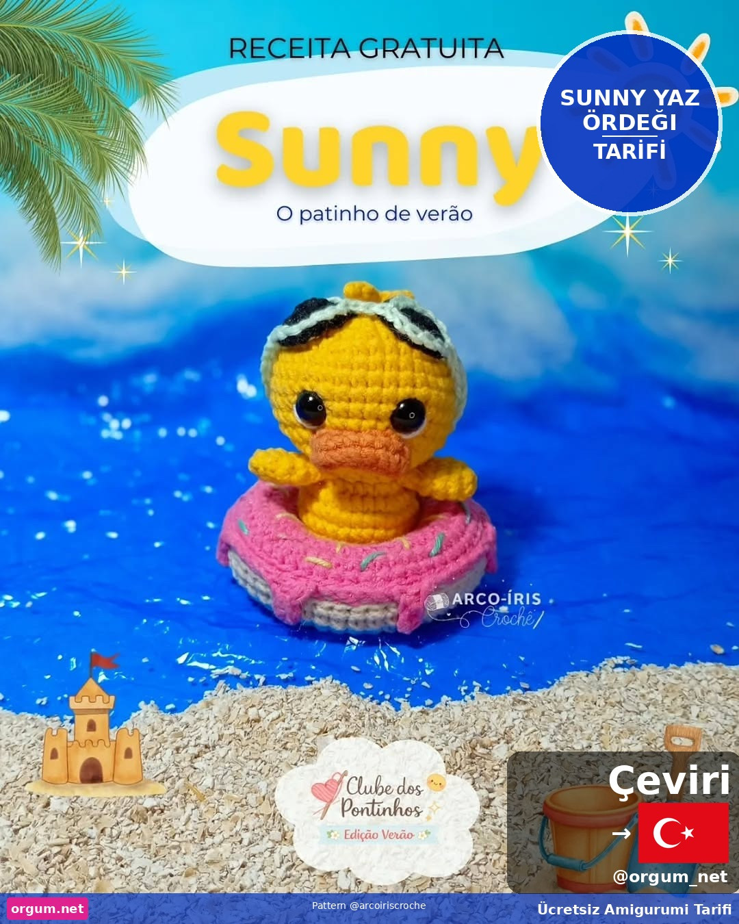 Sunny Yaz Ördeği Amigurumi Tarifi - Küçük Patik Motosiklet