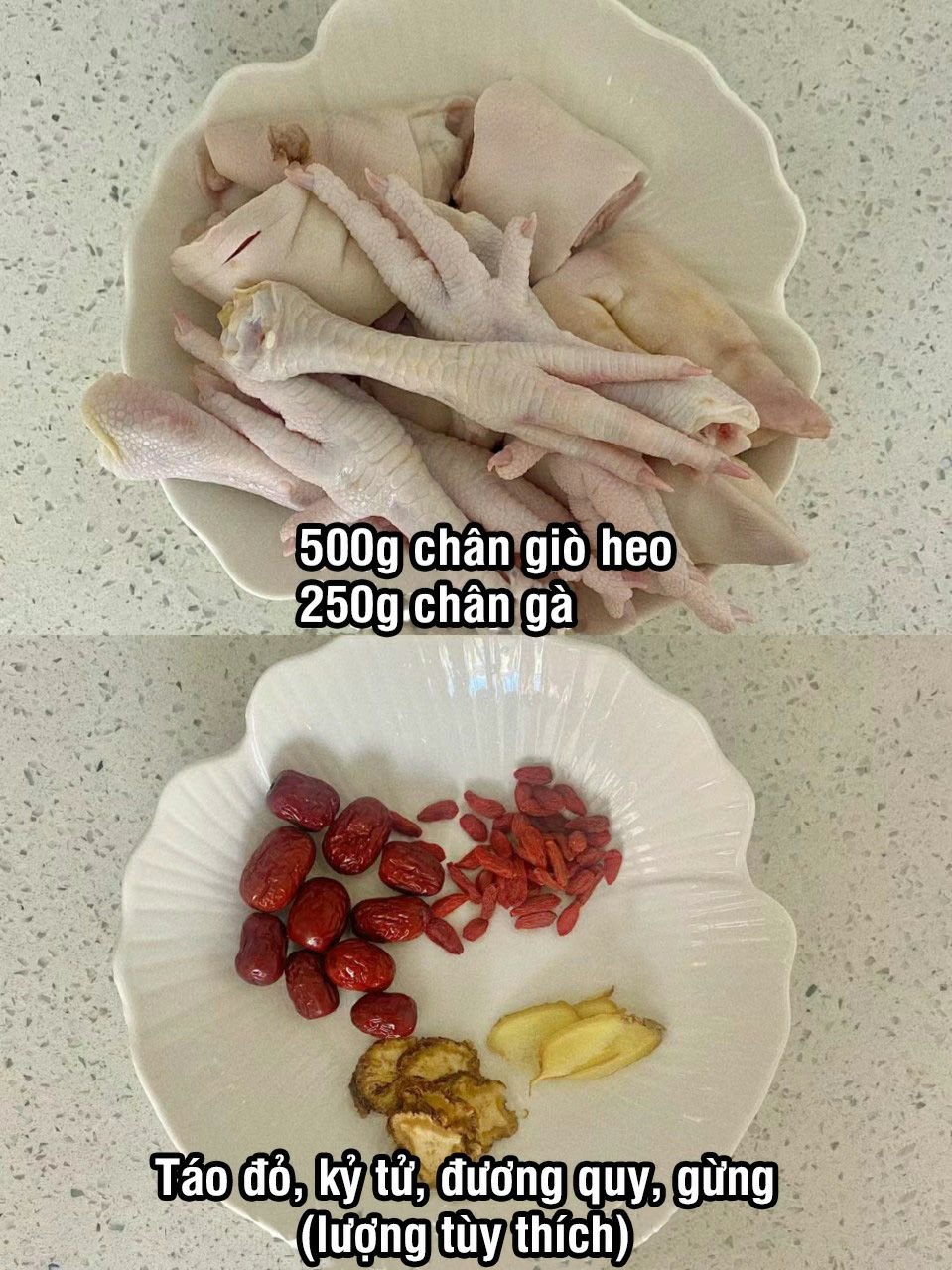 Súp chân gà móng giò bổ huyết, bổ sung collagen đẹp da