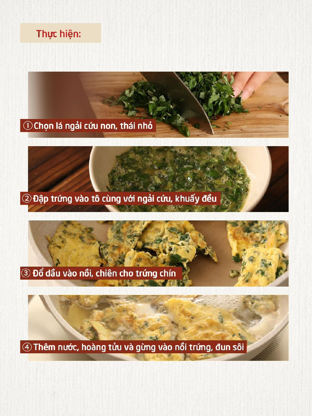 Súp trứng ngải cứu: Món ăn thanh mát, bổ sung khí huyết cho ngày đèn đỏ