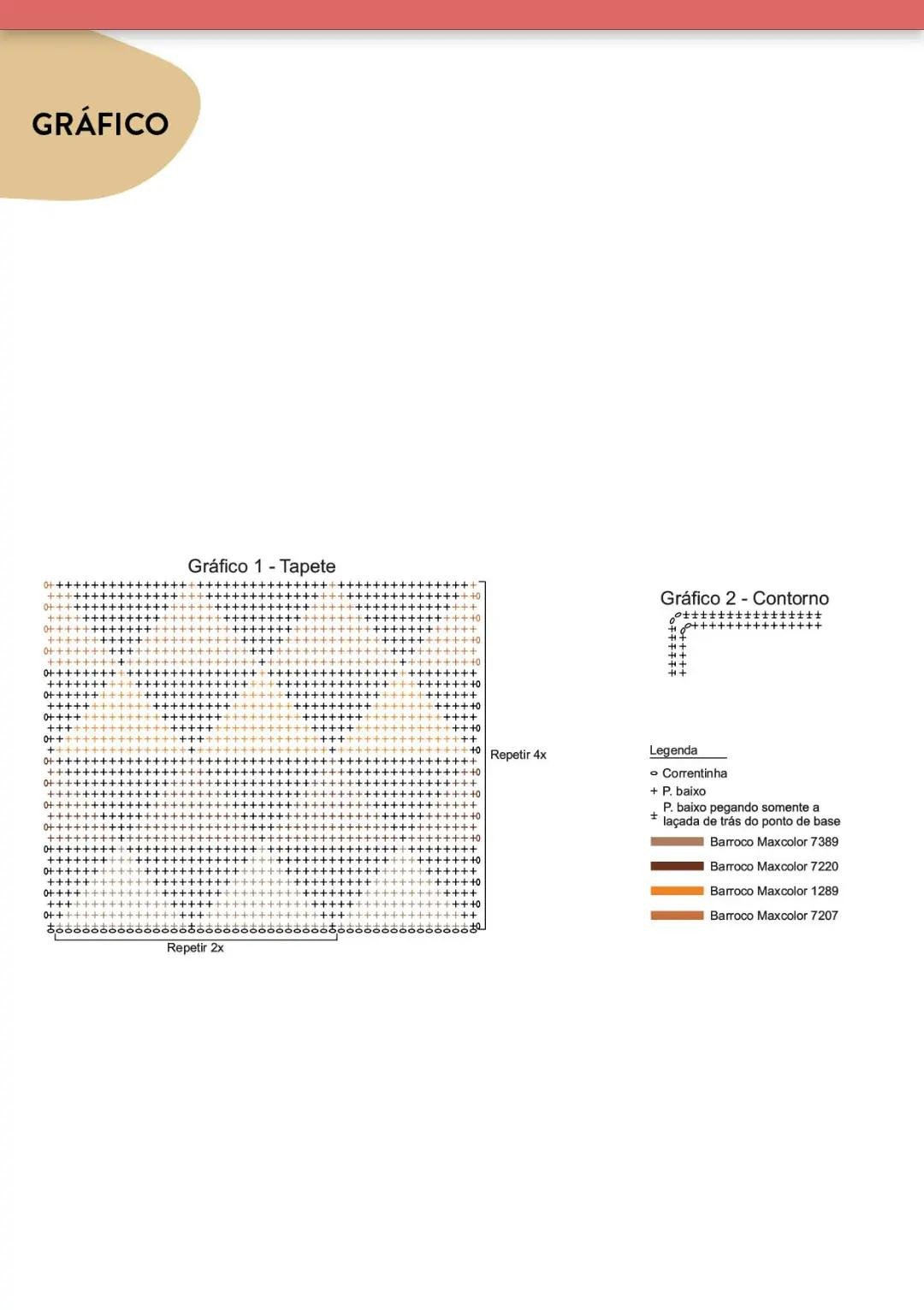 Tapete Veneziano e Flor Quartzo: Gráficos de Crochê Detalhados com Cores Vibrantes