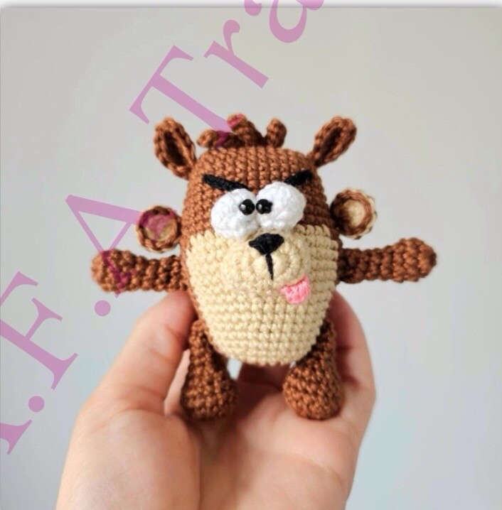 Tasmanian Devil Amigurumi Crochet Pattern Tutorial