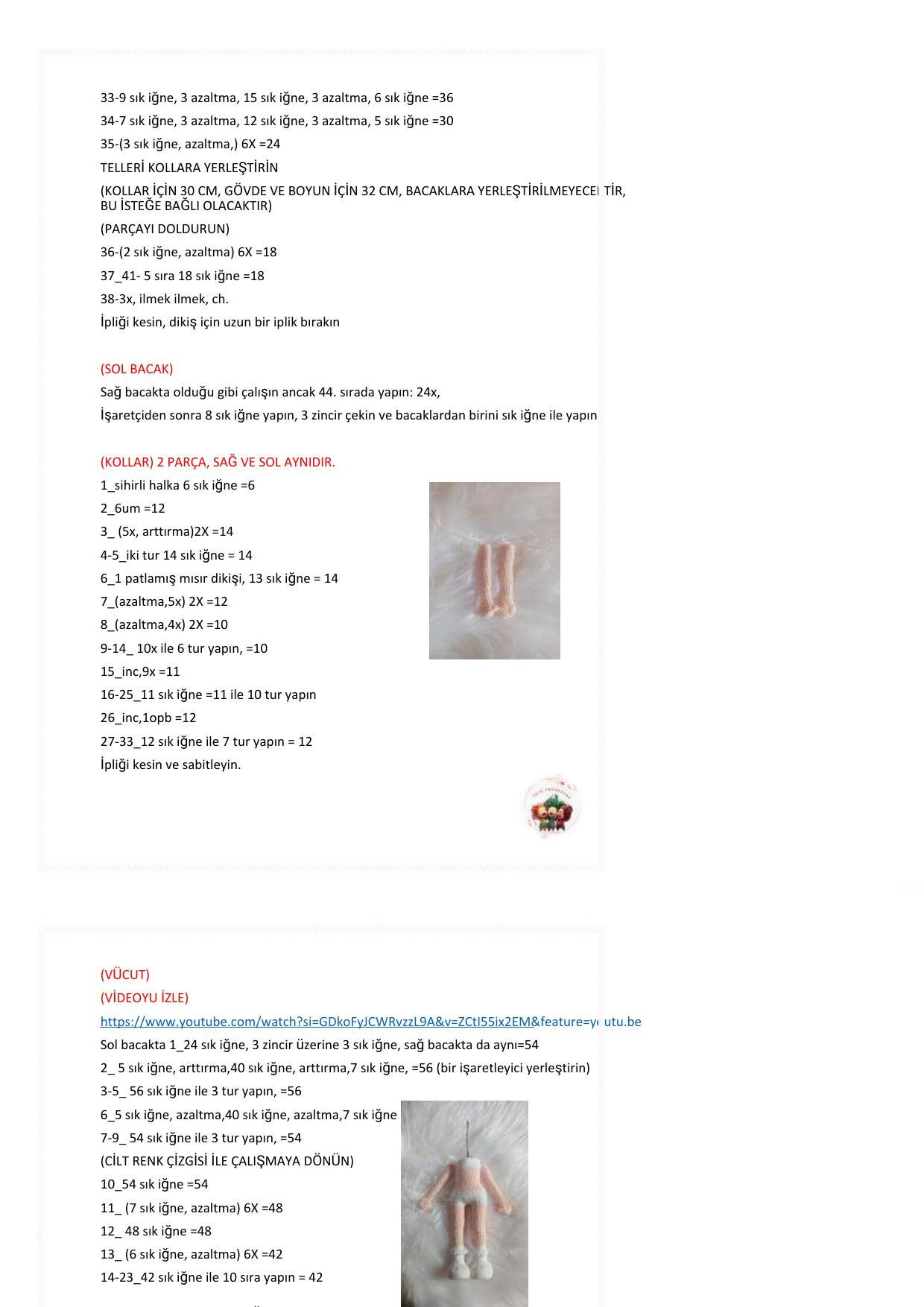 TATLI BEBEK - Hướng dẫn móc len búp bê tóc hồng mặc váy xanh