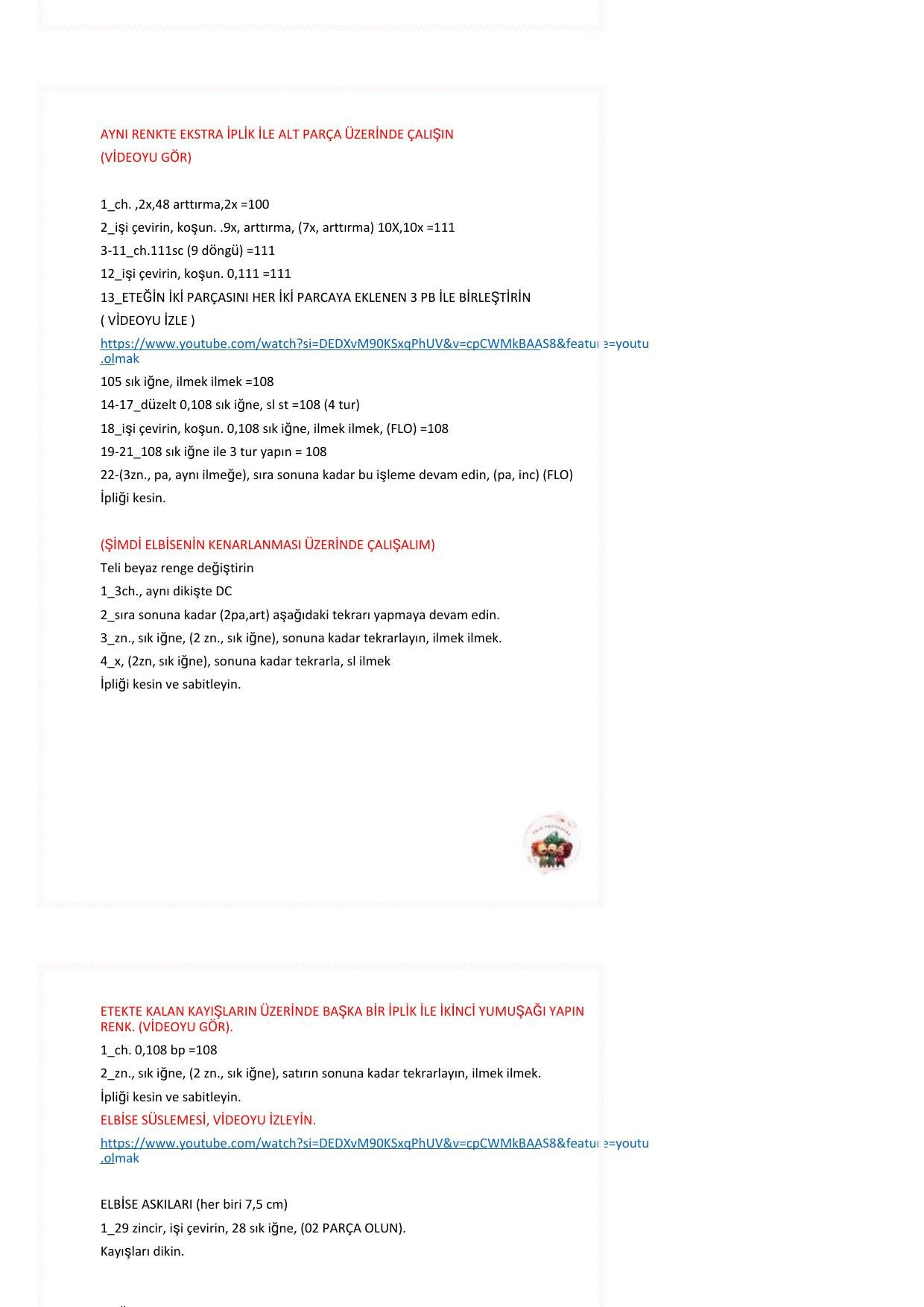 TATLI BEBEK - Hướng dẫn móc len búp bê tóc hồng mặc váy xanh