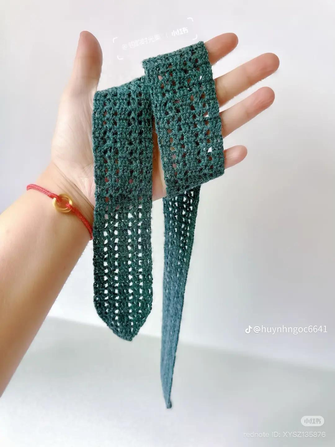 Teal Crochet Bow Headband Pattern Chart