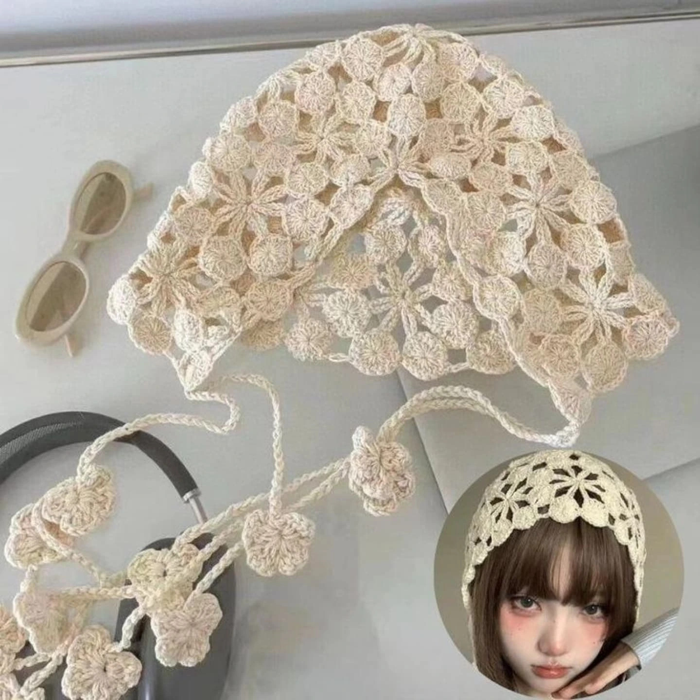 Tendencia de verano: Gorro crochet con flores y flecos