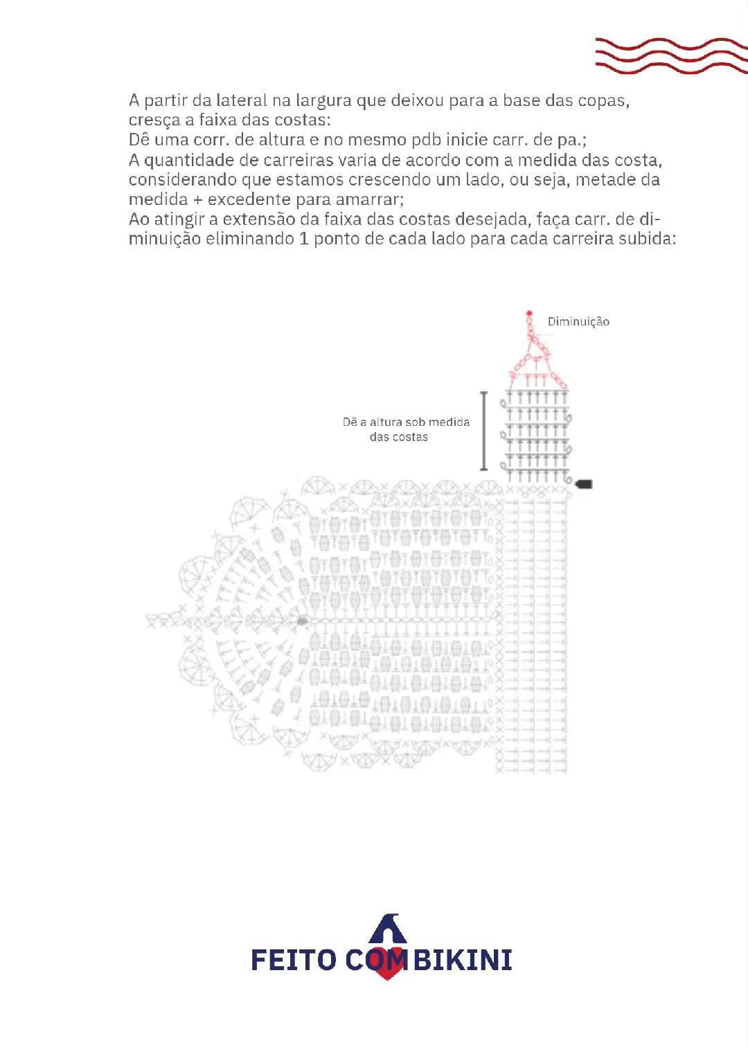 Tendência pura! Bikini crochê com detalhes coloridos e chart