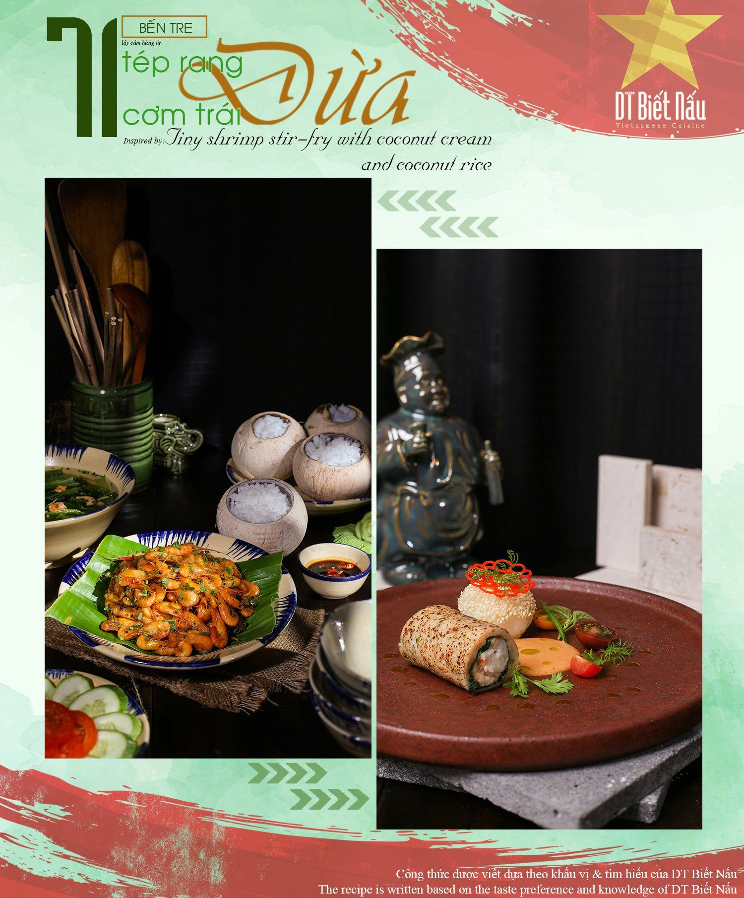 Tép rang dừa và cơm trái dừa đặc sản Bến Tre