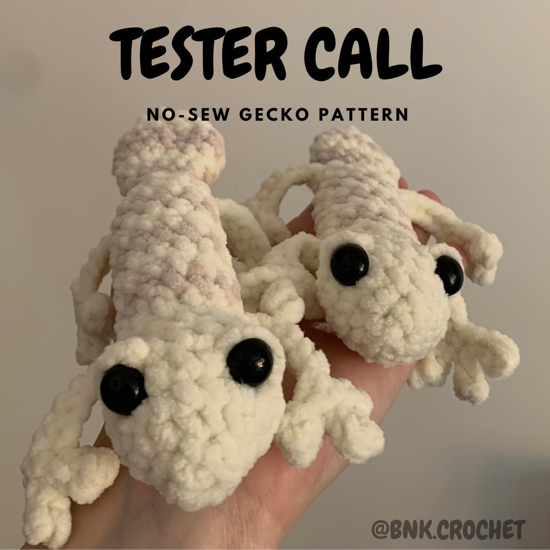 Tester Call for No-Sew Crochet Gecko Pattern