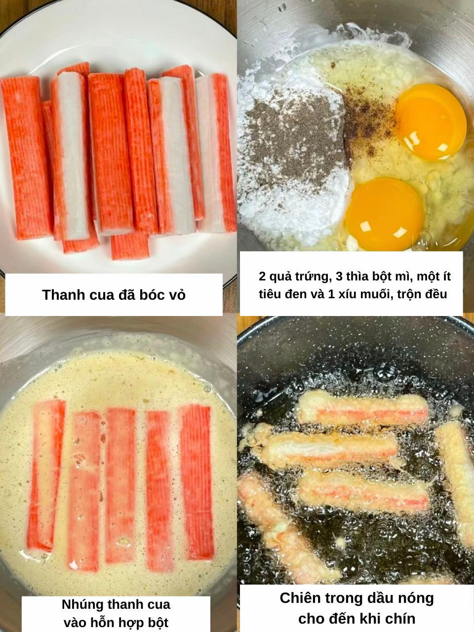 Thanh cua chiên giòn: Món ăn vặt ngon, bé cực thích