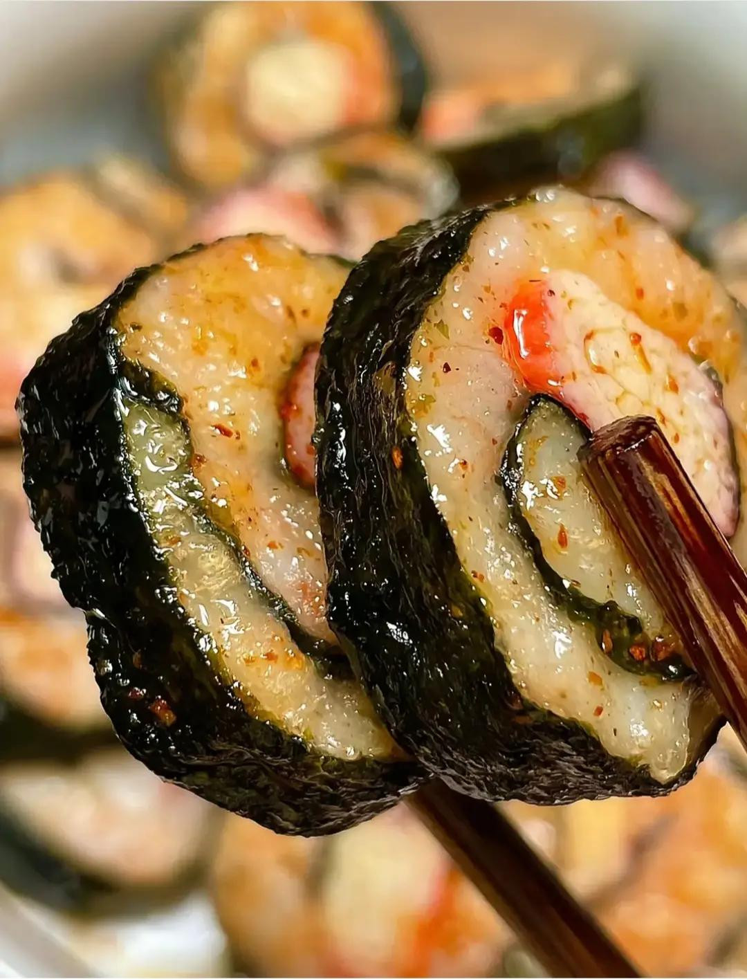 Thanh cua và tôm xay cuộn rong biển - Món ăn nhanh tại nhà