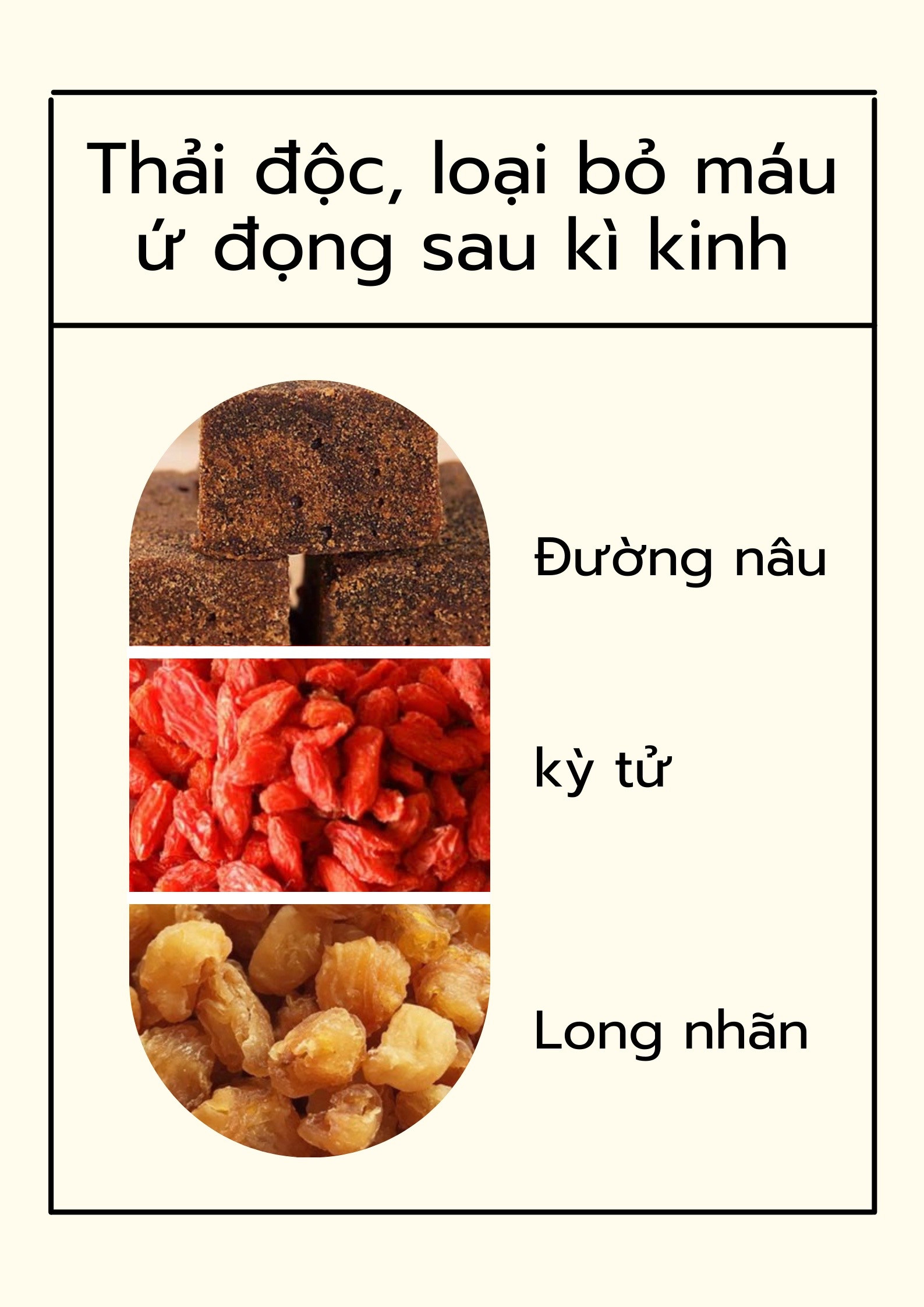 Thảo mộc bổ máu, giảm đau bụng và làm ấm tử cung với dâu tằm, táo đỏ, long nhãn, hoa hồng, kỳ tử