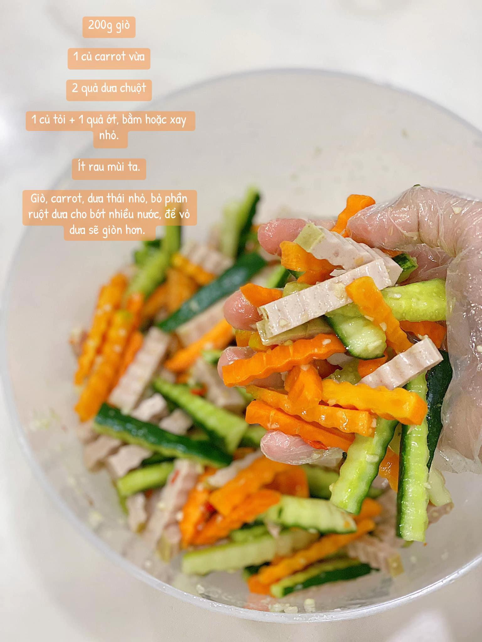 Thích đơn giản, ngao ngán sự phức tạp: Nộm giò với cà rốt và dưa chuột giòn tan