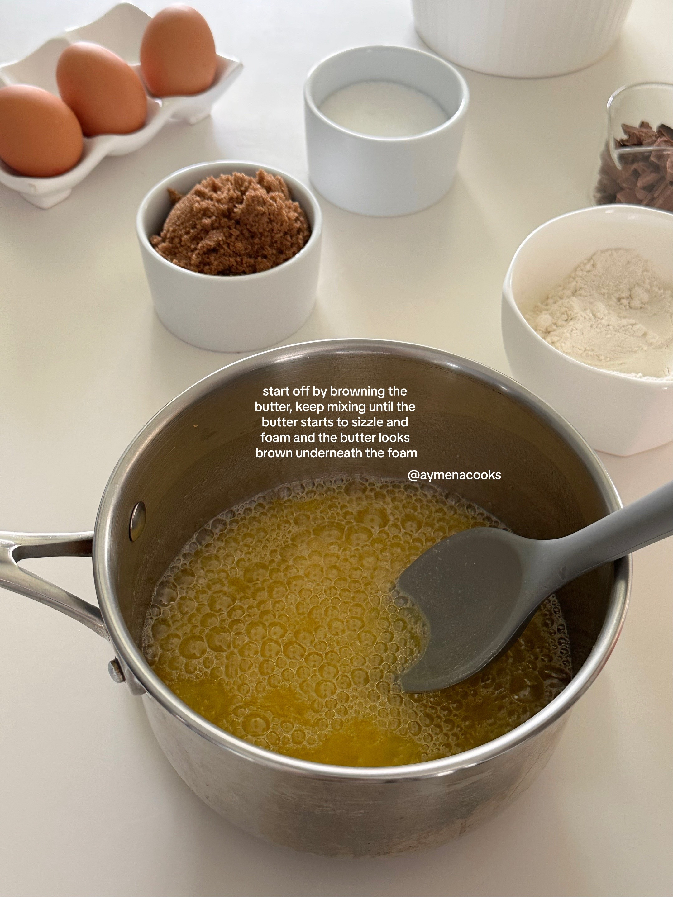 Thick, fudgy brown butter brownies recipe tutorial