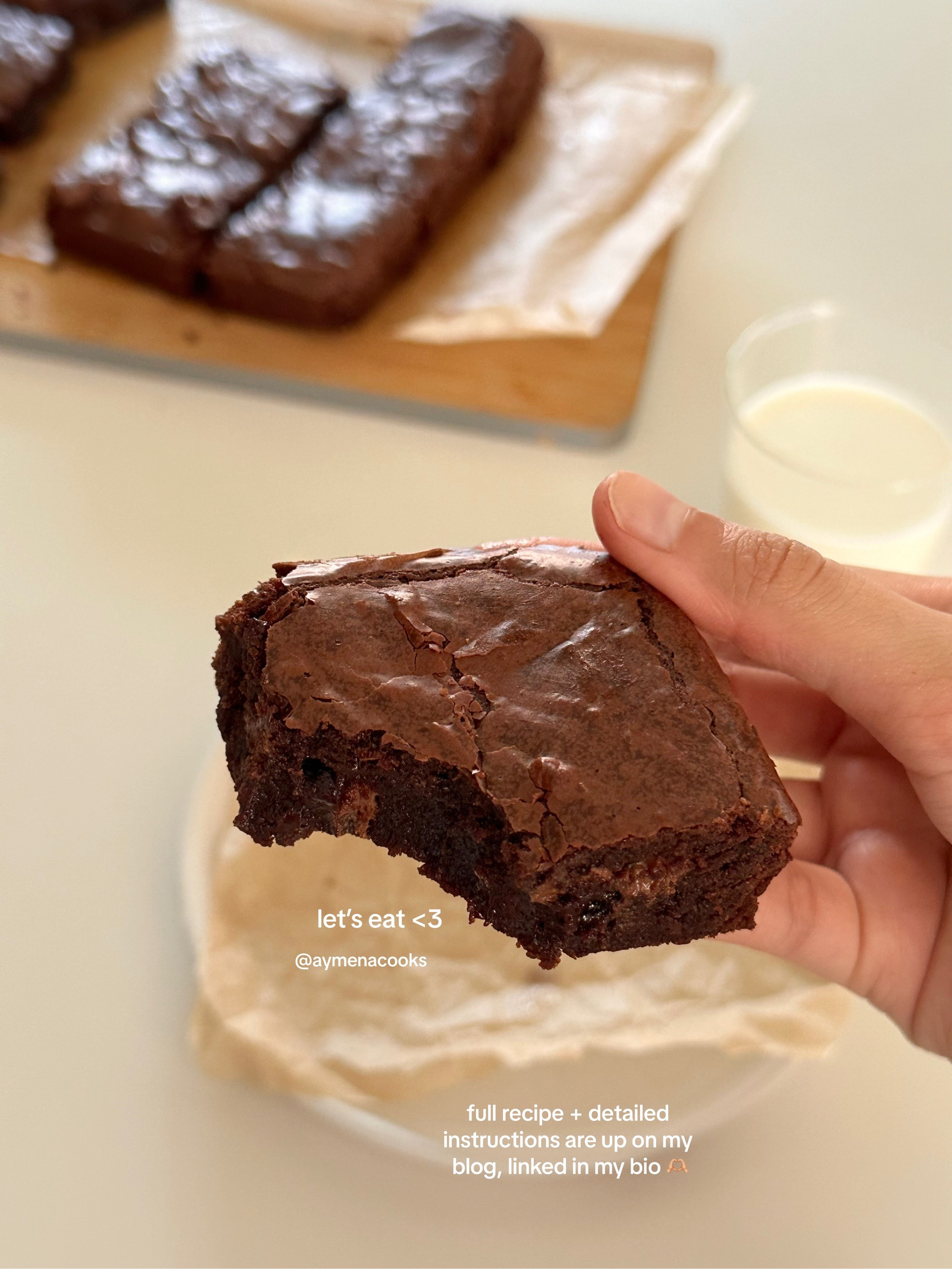 Thick, fudgy brown butter brownies recipe tutorial