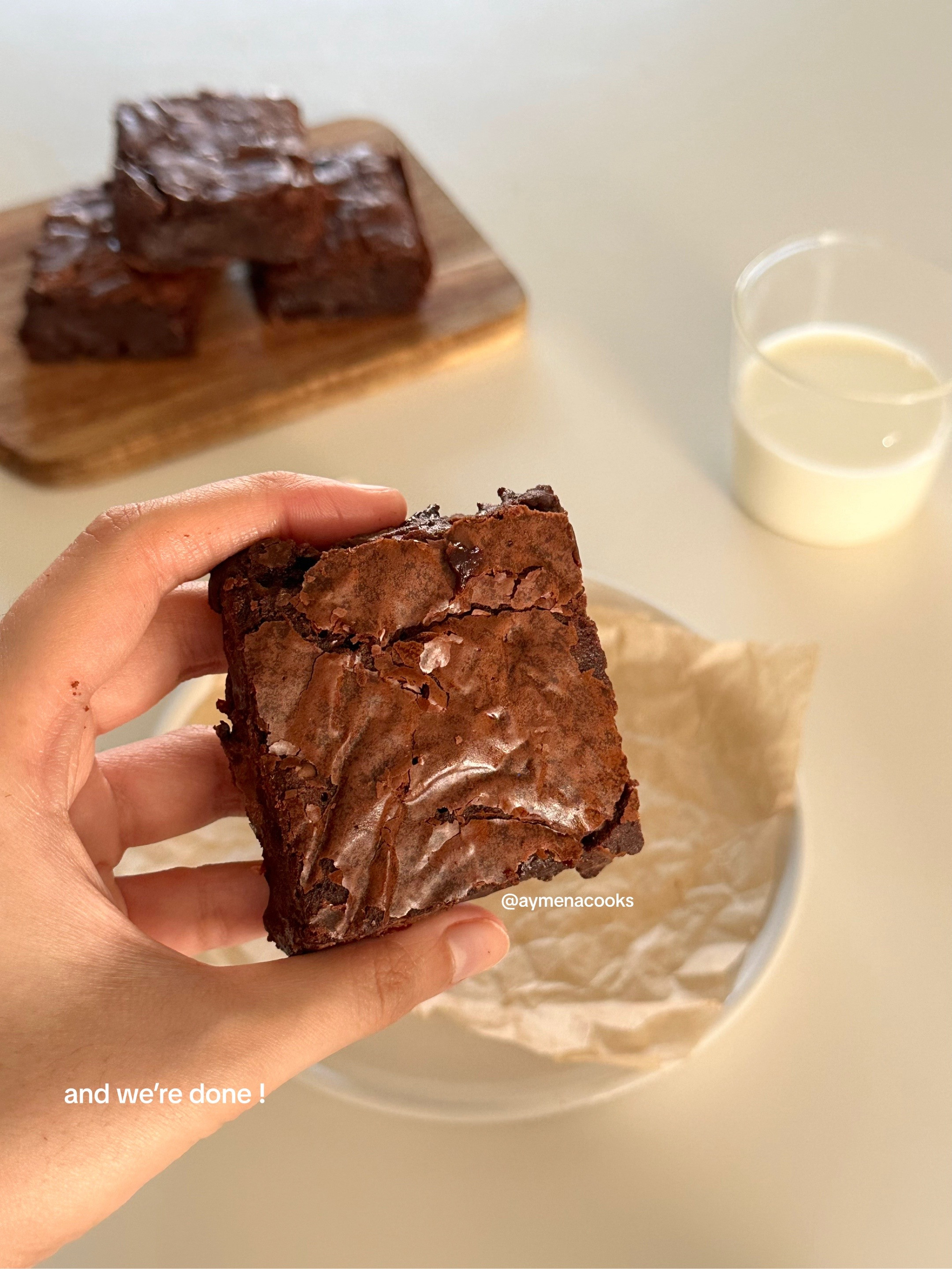 Thick, fudgy brown butter brownies recipe tutorial