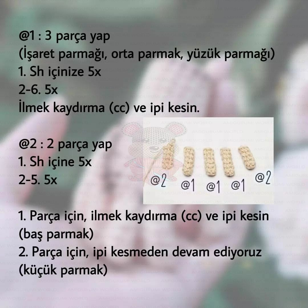 Thing! Free Pattern Turkish - Amigurumi Hand Doll by GuichaiDolls