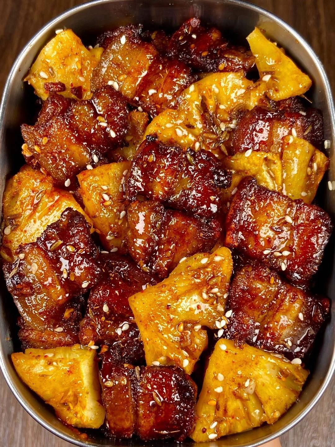 Thịt ba chỉ nướng thơm ngon với dứa và gia vị, hướng dẫn chi tiết từng bước