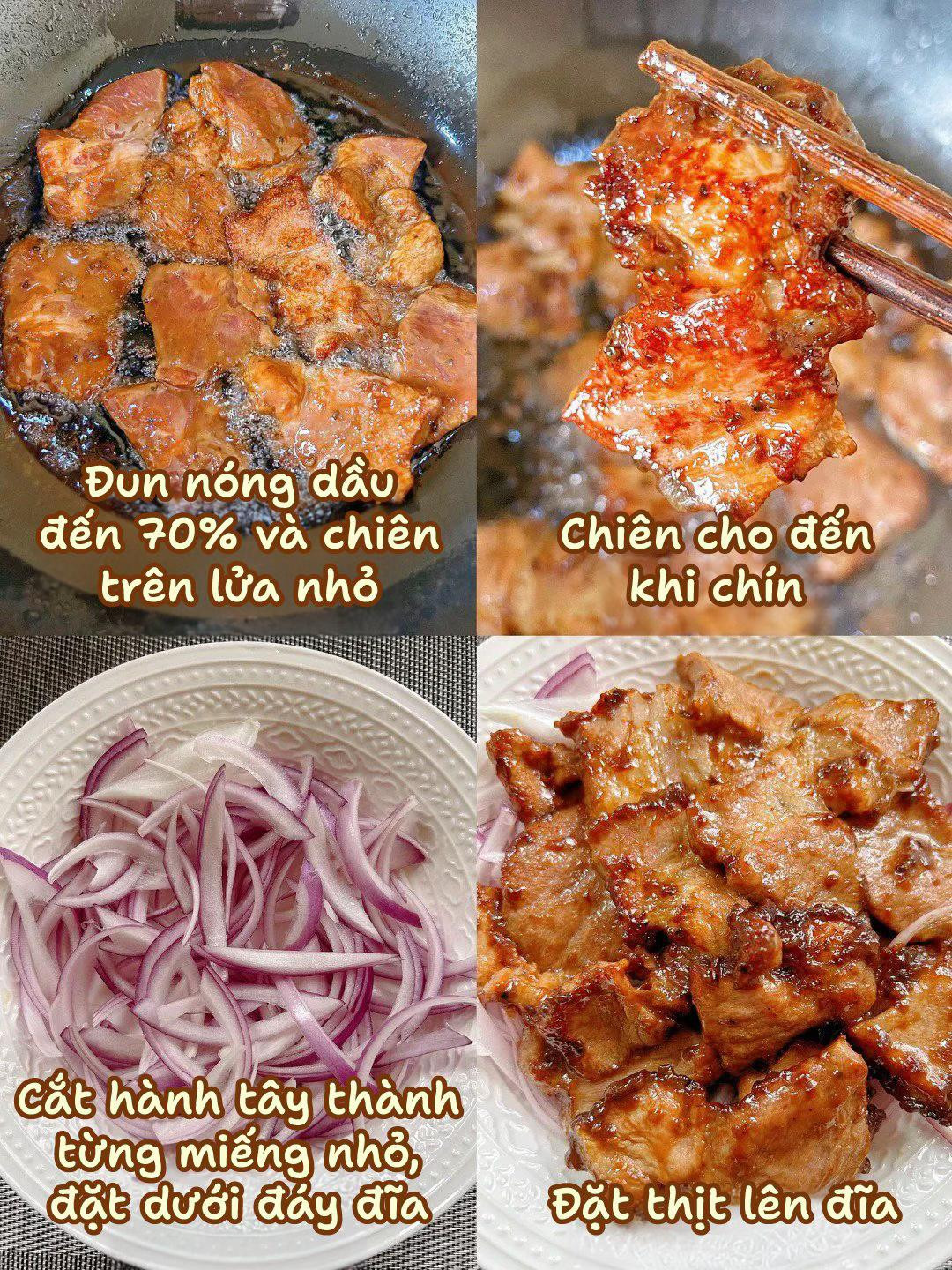 Thịt heo chiên sốt tiêu đen giòn rụm, đậm đà vị nước tương và dầu hào