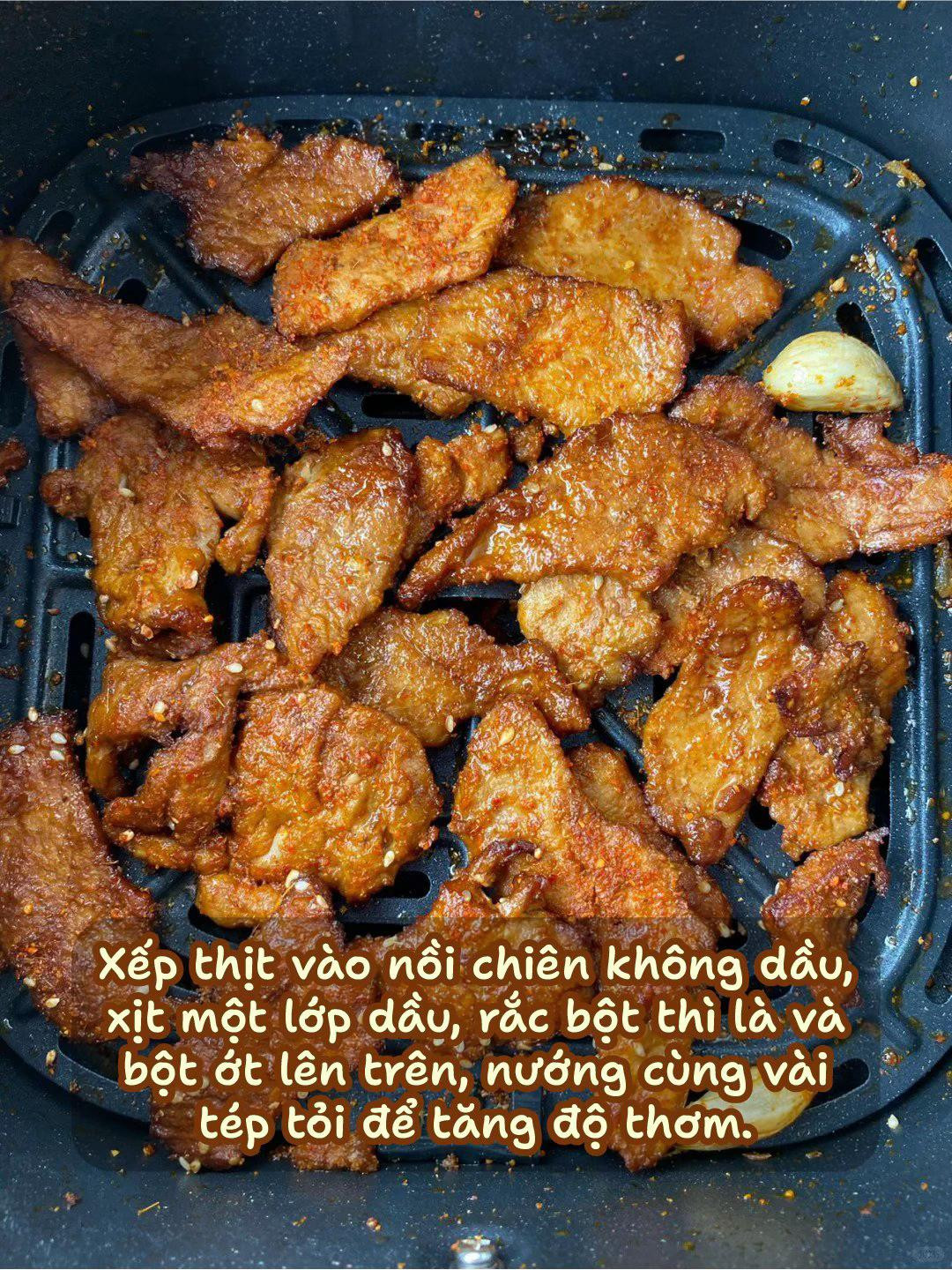 Thịt Thăn Nướng Nồi Chiên Không Dầu - Công Thức Thịt Heo Ngọt Cay Giòn Rụm Cực Dễ Làm