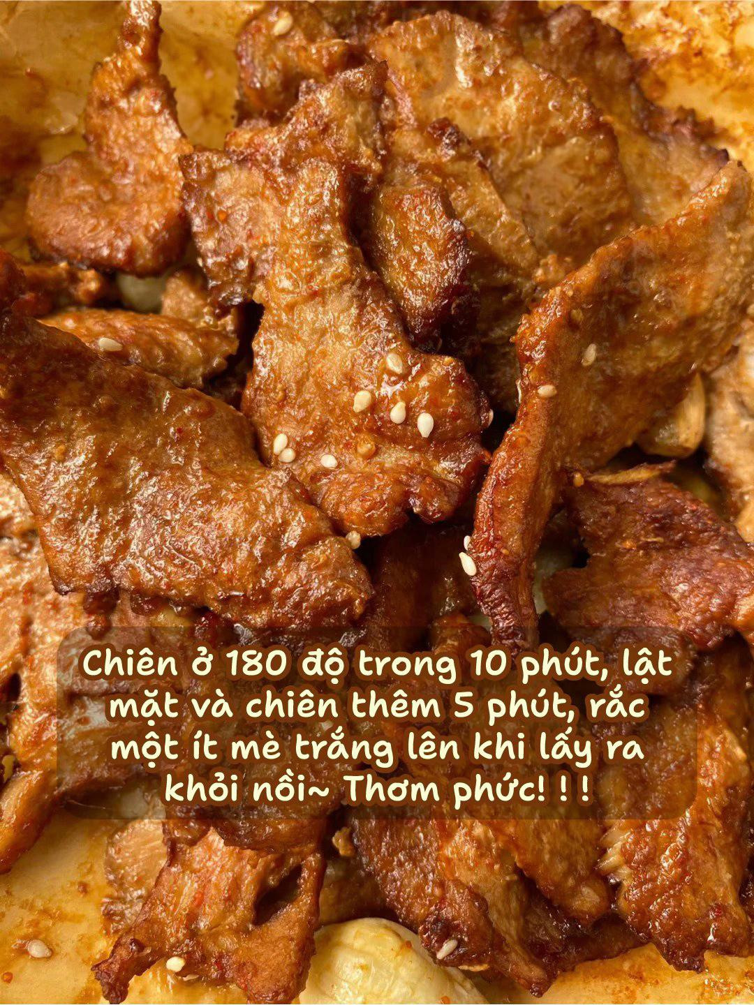 Thịt Thăn Nướng Nồi Chiên Không Dầu - Công Thức Thịt Heo Ngọt Cay Giòn Rụm Cực Dễ Làm