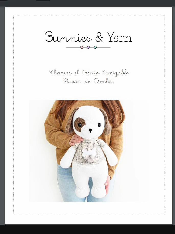 Thomas el Perrito Amigable: Patrón de Crochet Completo con Instrucciones Paso a Paso