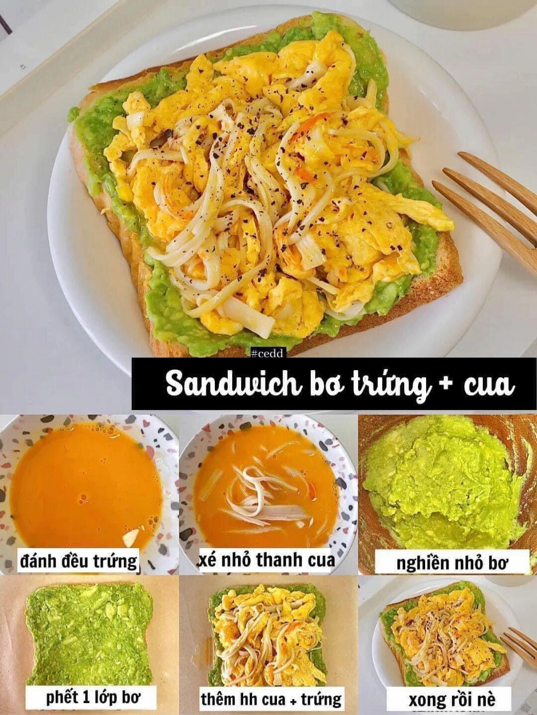 Thực đơn bữa sáng Eat Clean giảm cân: Sandwich bơ trứng, cá hồi và chuối tây