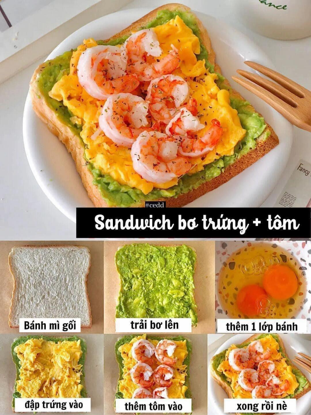 Thực đơn bữa sáng Eat Clean giảm cân: Sandwich bơ trứng, cá hồi và chuối tây