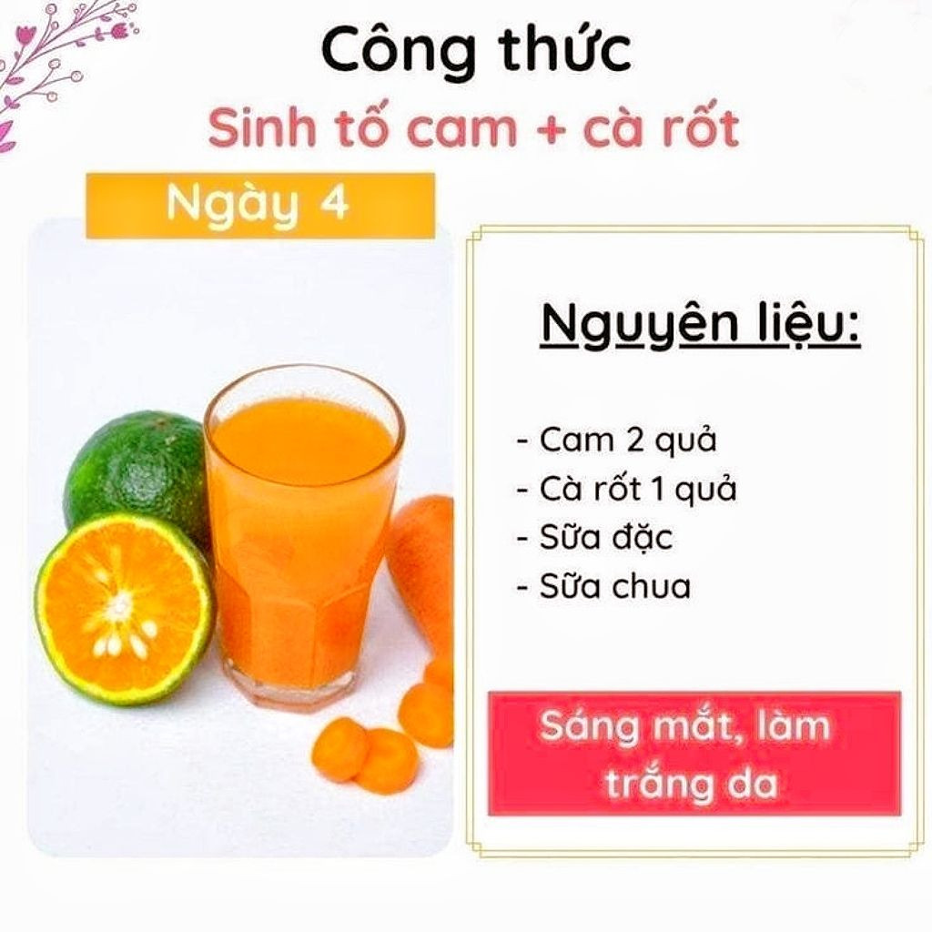 Thực đơn sinh tố giảm cân và thanh lọc cơ thể trong 7 ngày với các nguyên liệu tự nhiên