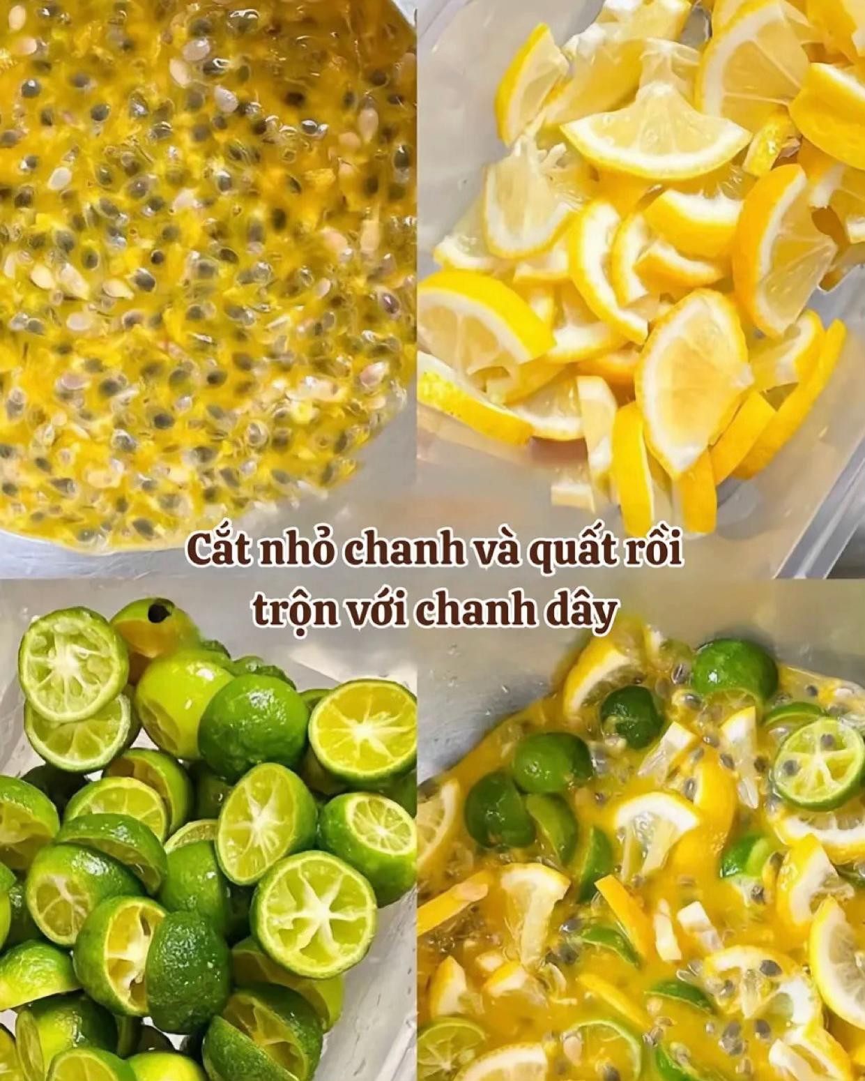 Thức uống chanh dây và quất chua ngọt dưỡng da trắng sáng