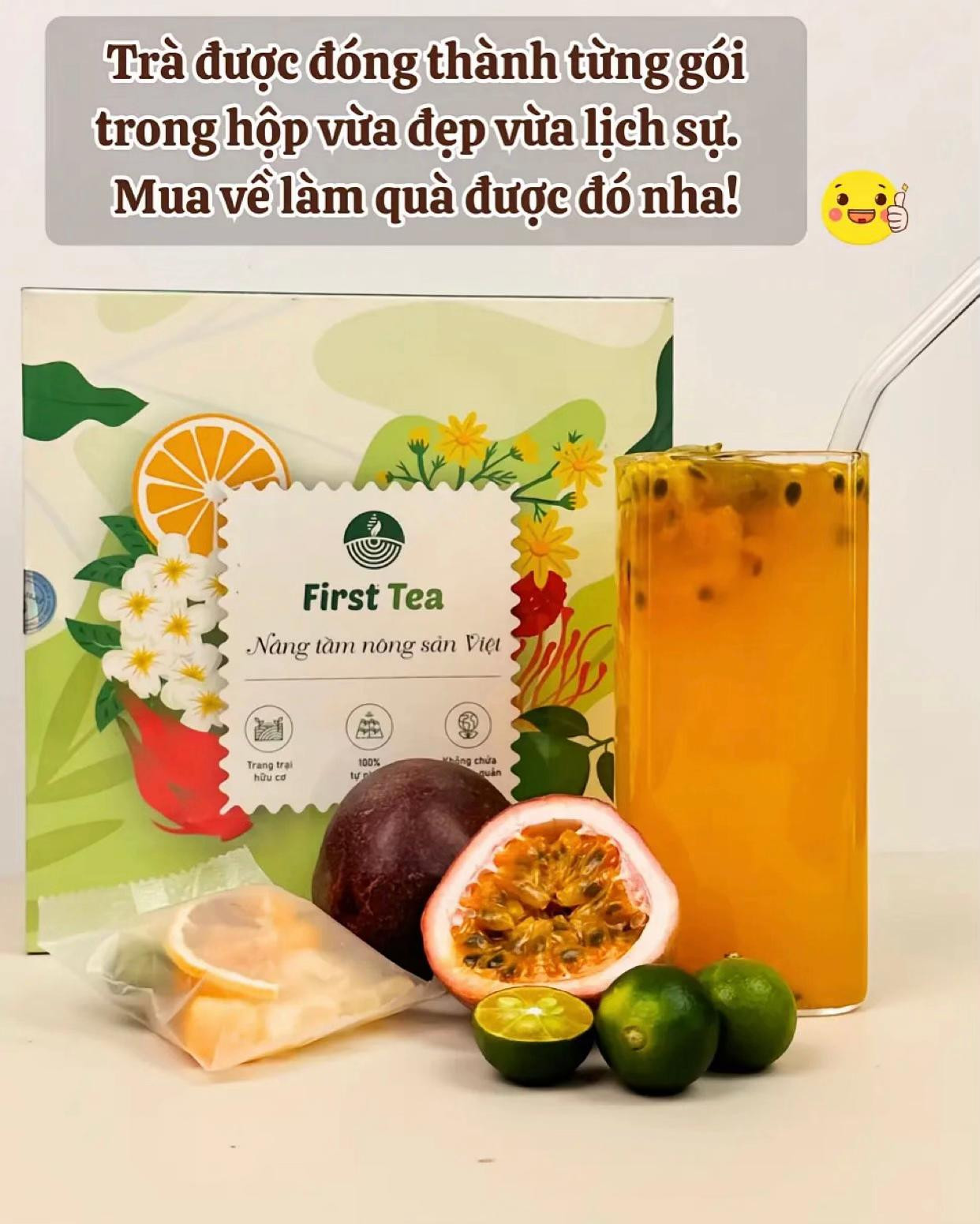 Thức uống chanh dây và quất chua ngọt dưỡng da trắng sáng
