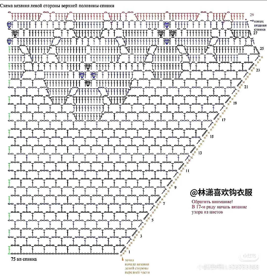Time Crochet Hollow Short Sleeve Top Pattern with Chart and Instructions