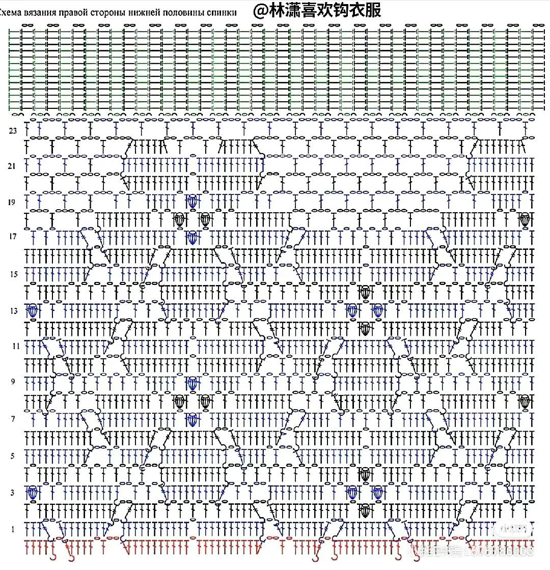 Time Crochet Hollow Short Sleeve Top Pattern with Chart and Instructions
