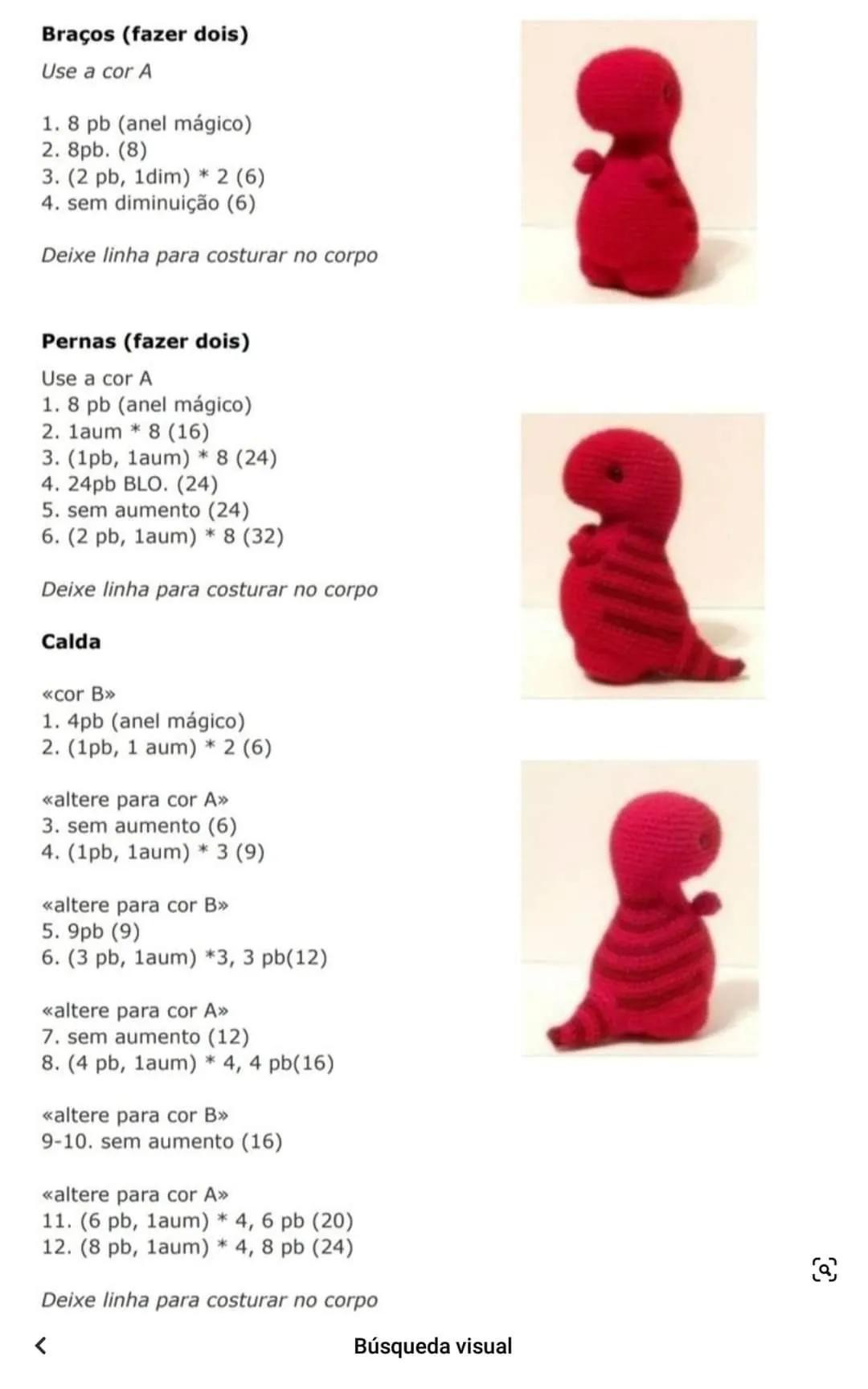 Timothy T-Rex Amigurumi Free Pattern