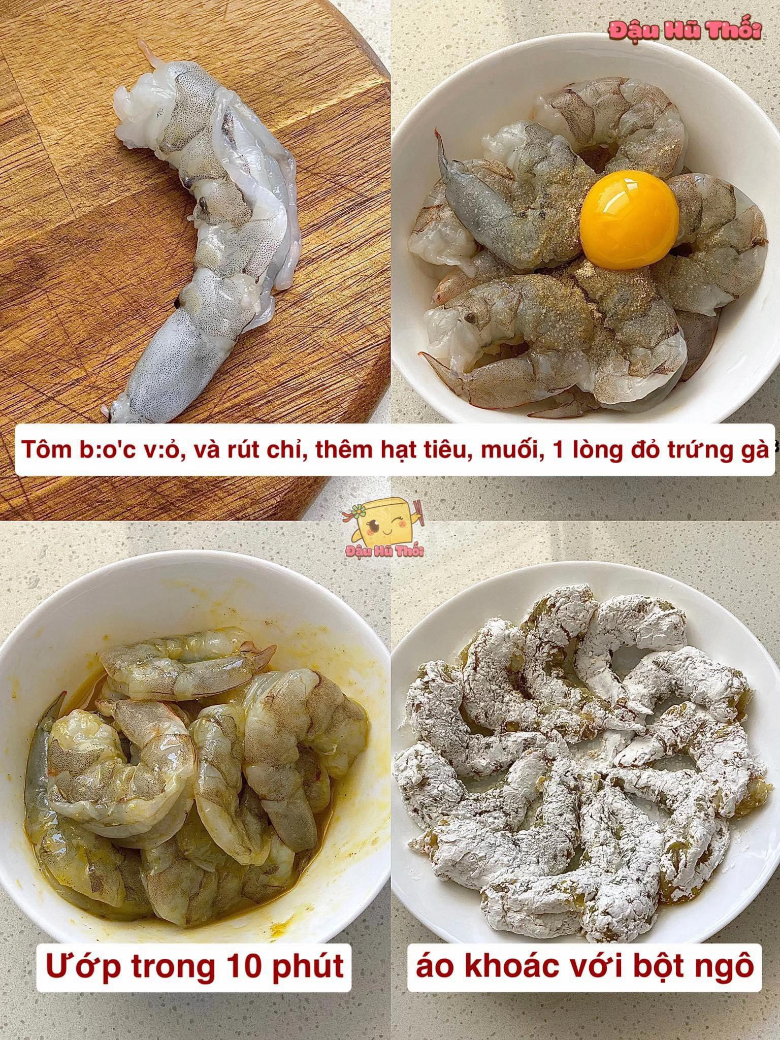 Tôm chiên giòn sốt mayonnaise và mù tạt, công thức món ăn ngon cho bé