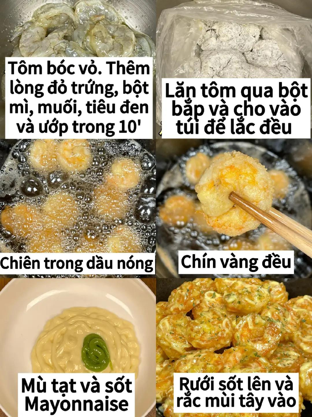 Tôm chiên giòn sốt mù tạt mayonnaise, cách làm đơn giản ngon tuyệt