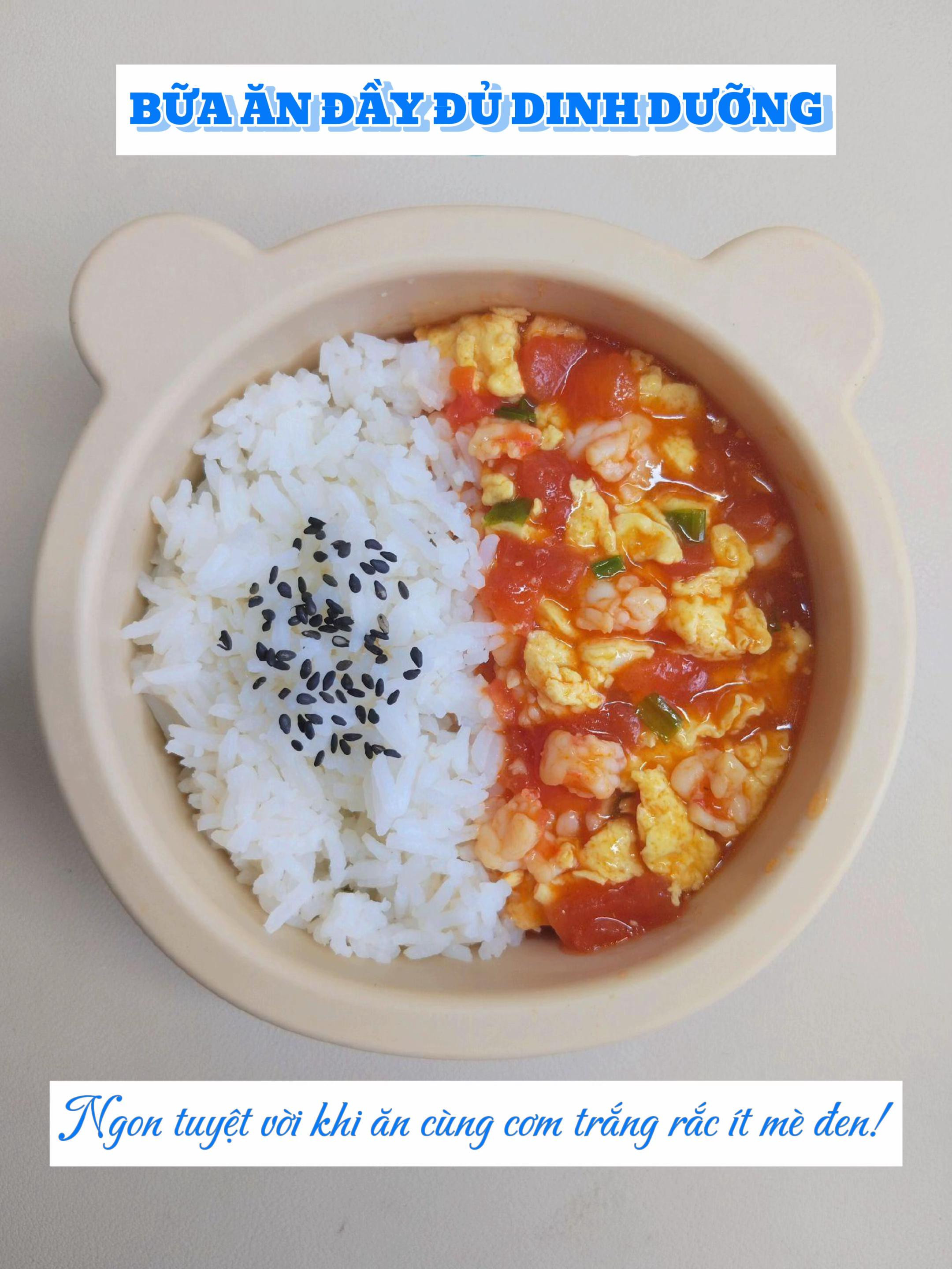 Tôm Trứng Sốt Cà Chua Dành Cho Bé Trên 12 Tháng Tuổi