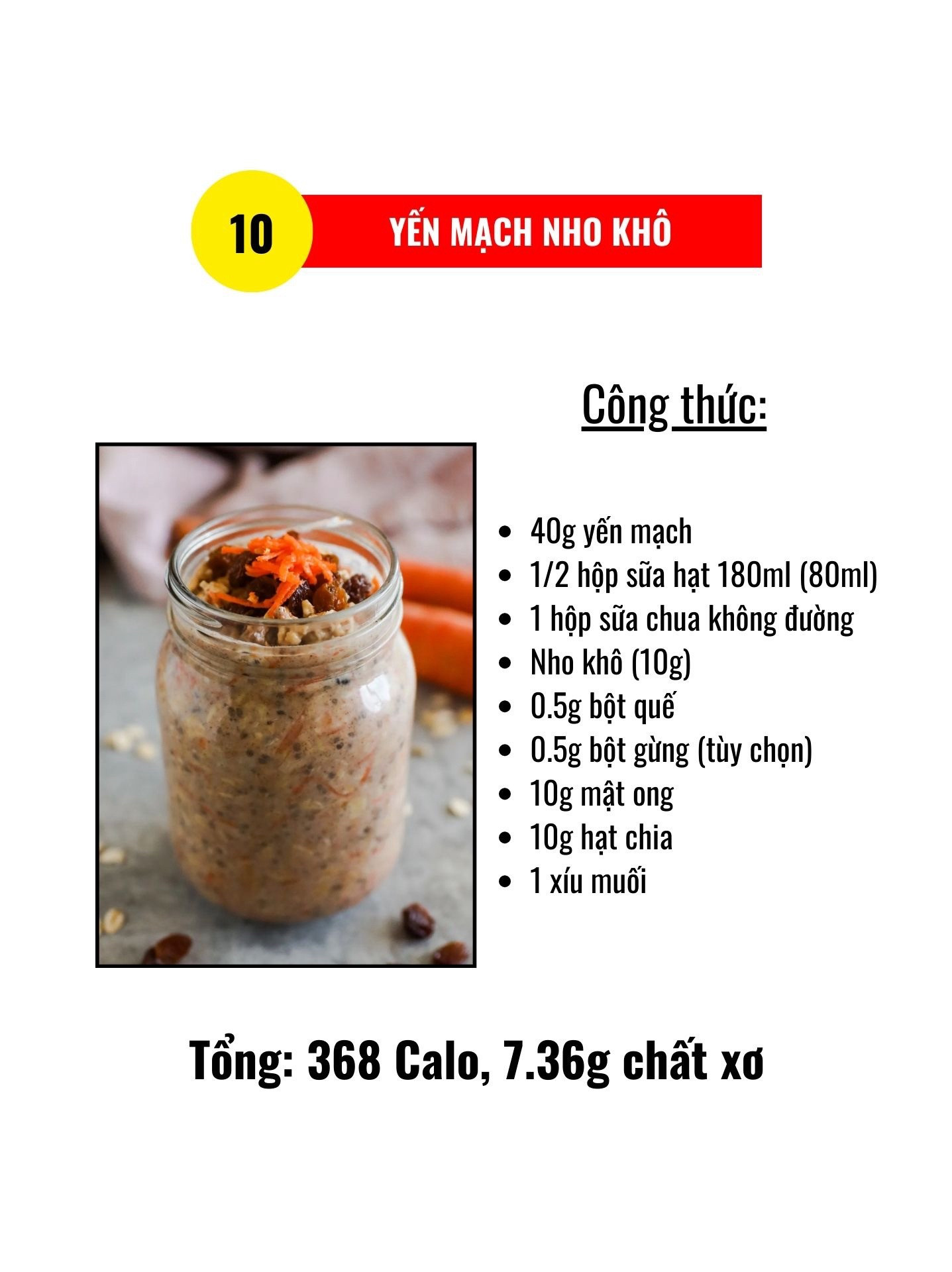 Tổng hợp 5 công thức yến mạch ngon: Sữa tươi, Chocolate, Kem dâu tây, Dứa sữa dừa và Chuối quế