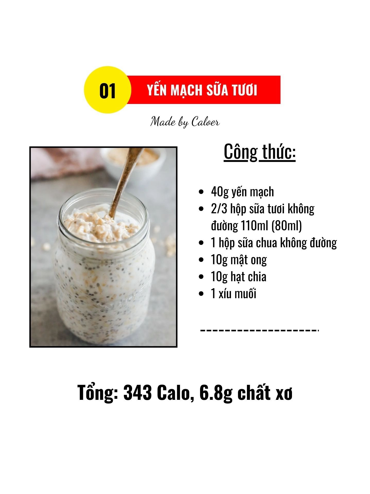 Tổng hợp 5 công thức yến mạch ngon: Sữa tươi, Chocolate, Kem dâu tây, Dứa sữa dừa và Chuối quế