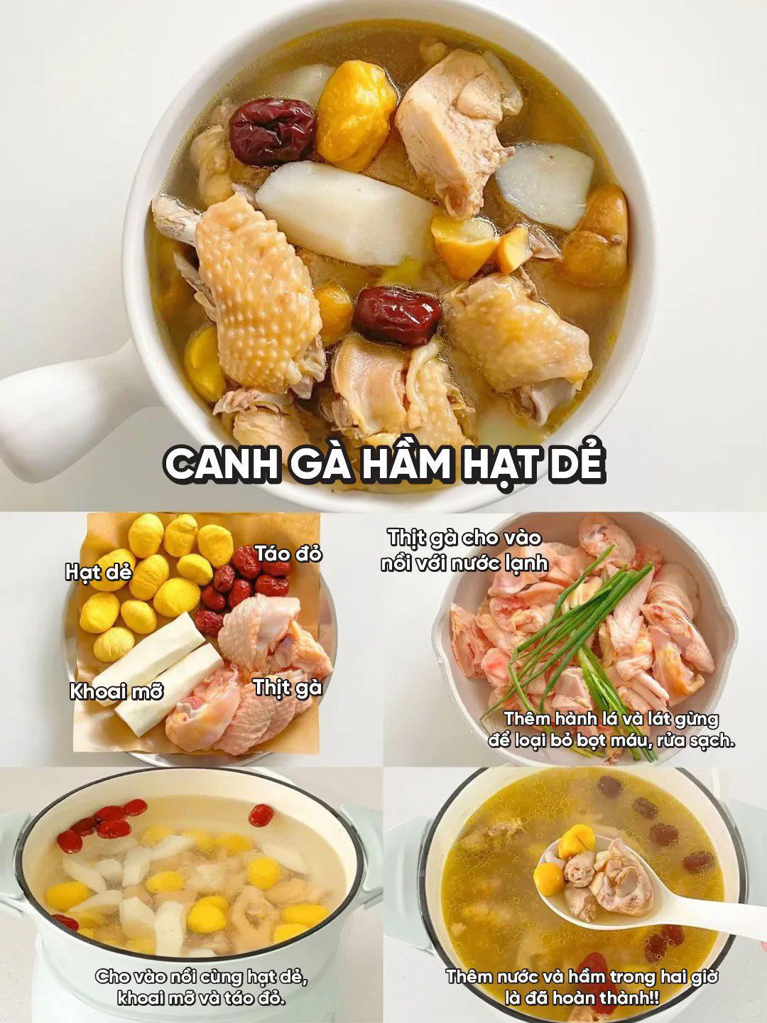 Tổng hợp 6 món canh bồi bổ sức khỏe: Canh bò sốt cà chua, gà hầm hạt dẻ, sườn ô liu bào ngư và các món ngon ngọt khác