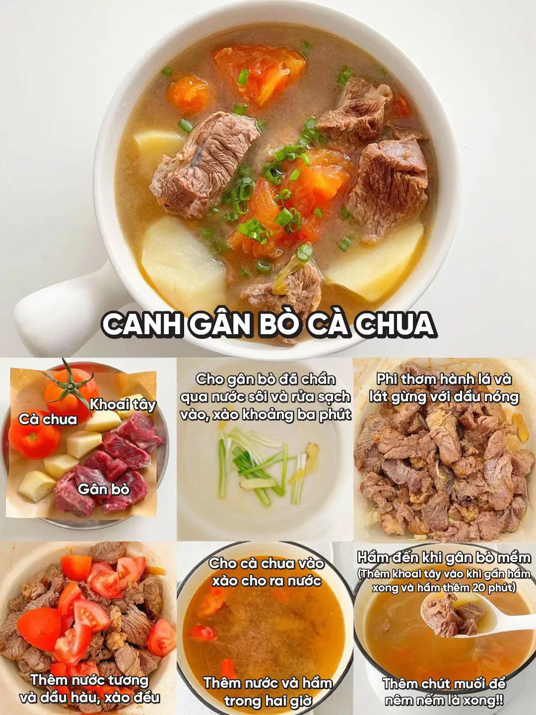 Tổng hợp 6 món canh bồi bổ sức khỏe: Canh bò sốt cà chua, gà hầm hạt dẻ, sườn ô liu bào ngư và các món ngon ngọt khác