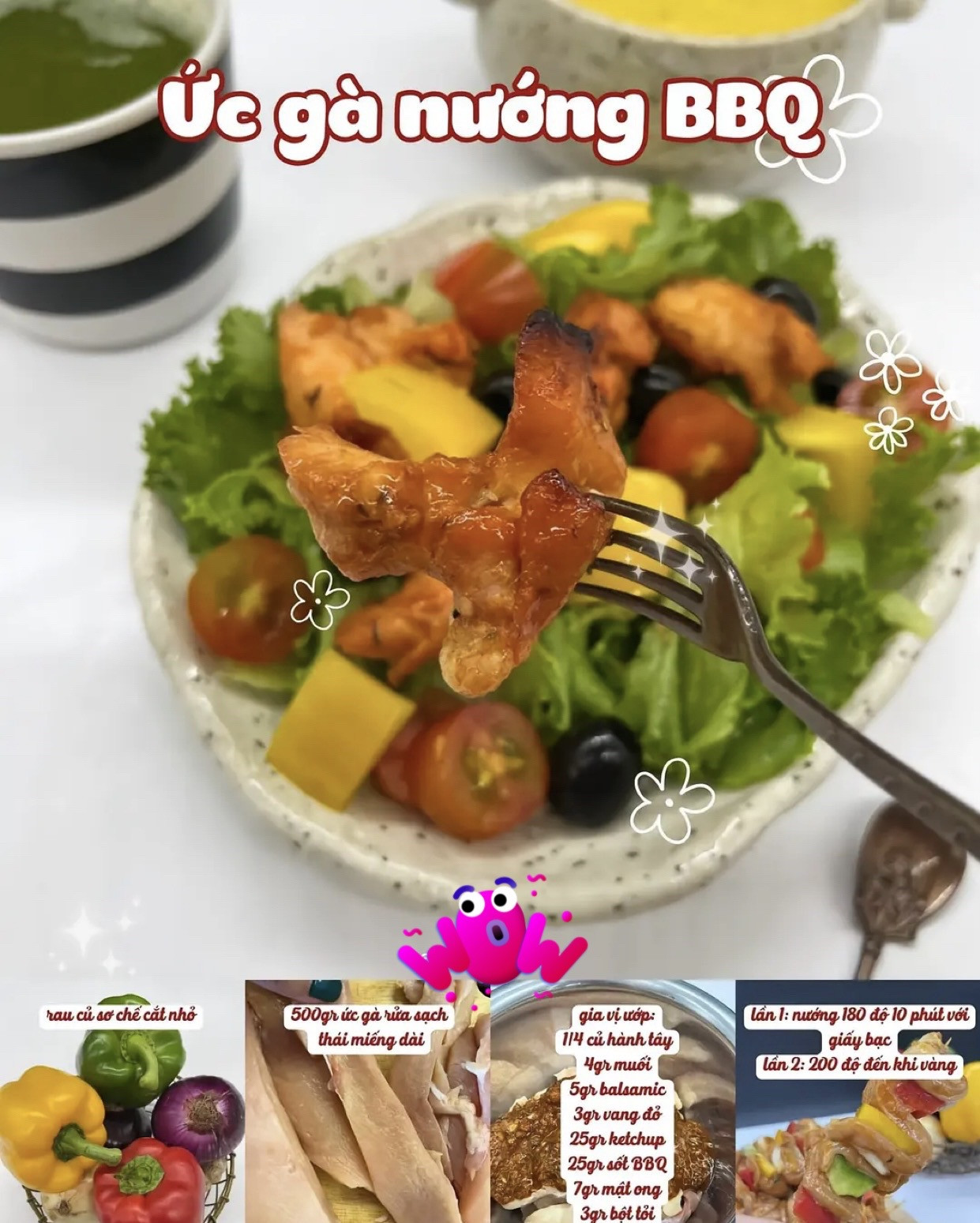 Tổng hợp 8 món ngon ức gà: áp chảo, nướng BBQ, sốt Hàn Quốc, xé lá chanh