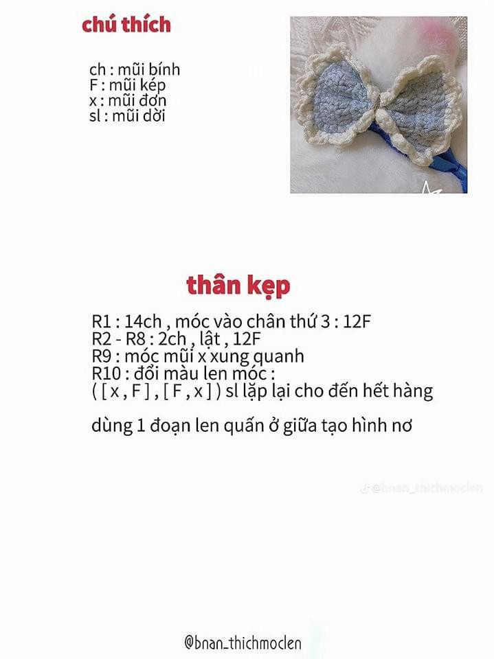 Tổng hợp bảng chart móc len phẳng: Gấu, Cá sấu, Dưa hấu, Gà và Cherry